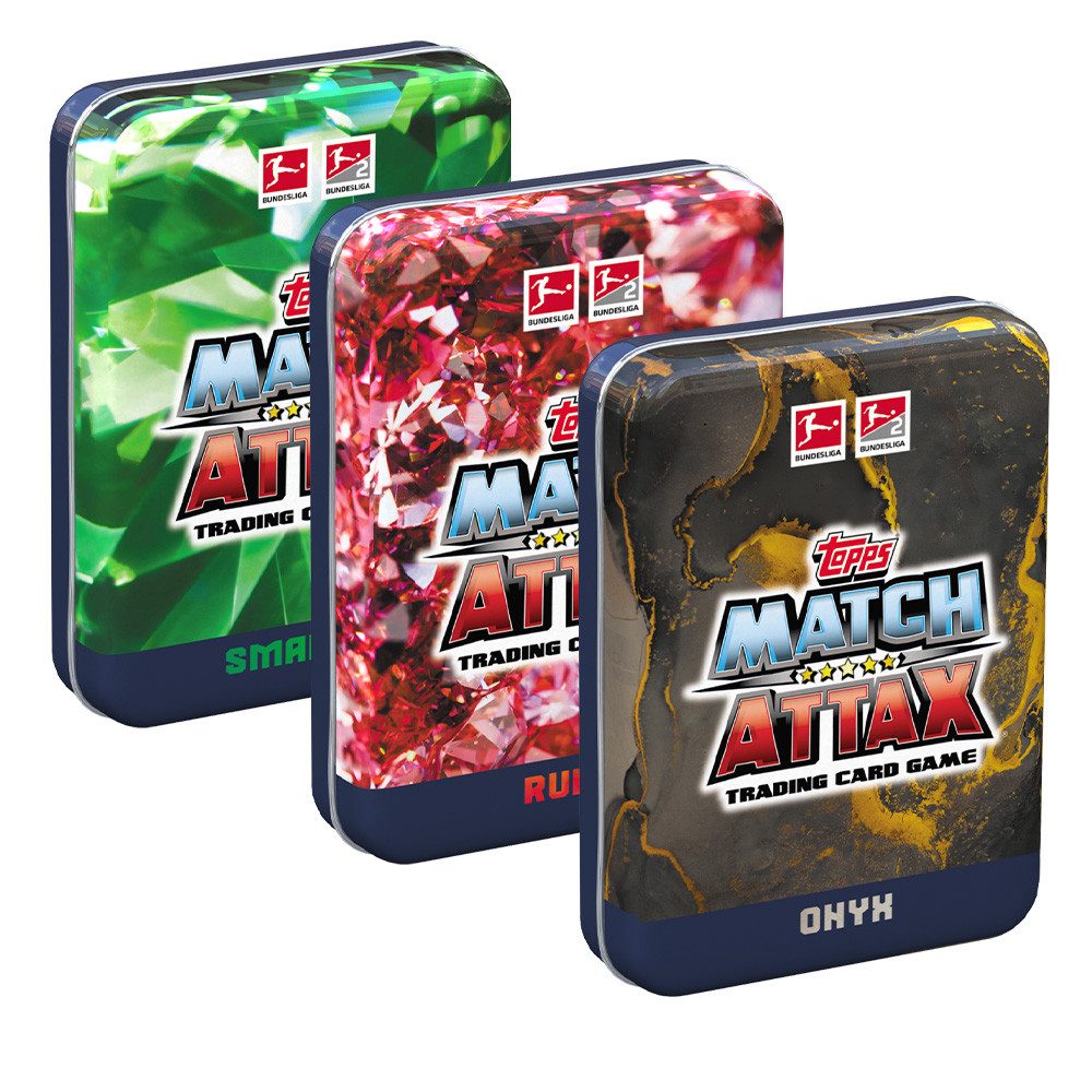 Topps Sammelkarte Topps Match Attax 2022/23 - Alle 3 verschiedenen Mini Tin Boxen