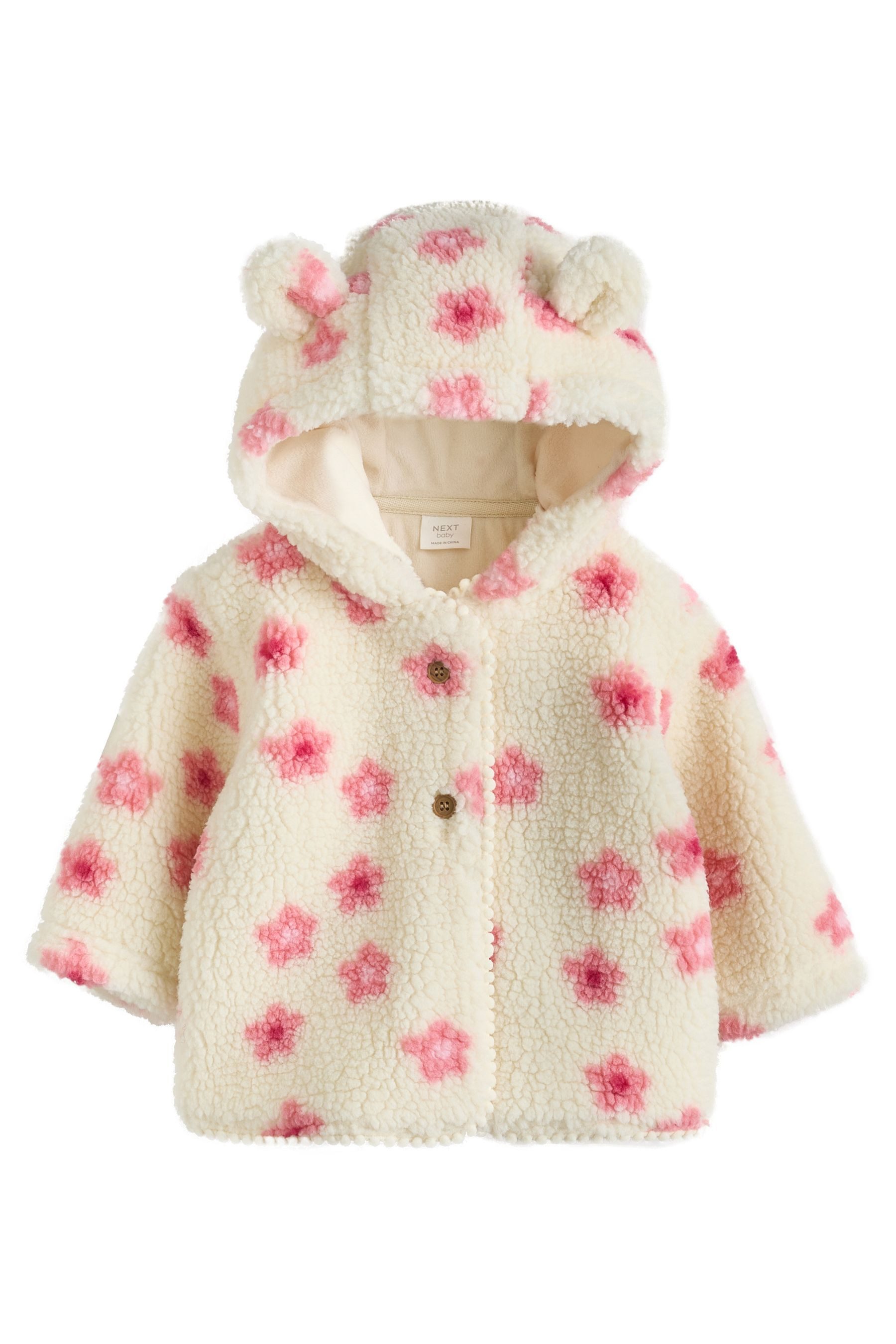 Next Kapuzenfleecejacke Baby Kapuzenjacke mit Borg (1-St) – Bild 2 von 5