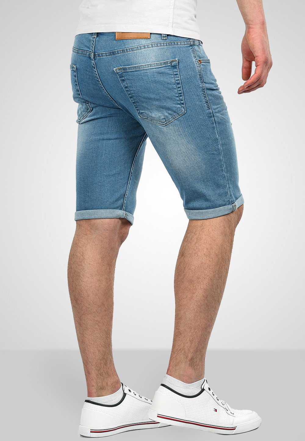 Salvarini Stretch Jeansshorts mit ASCanluca mittelblau Elasthan Alessandro