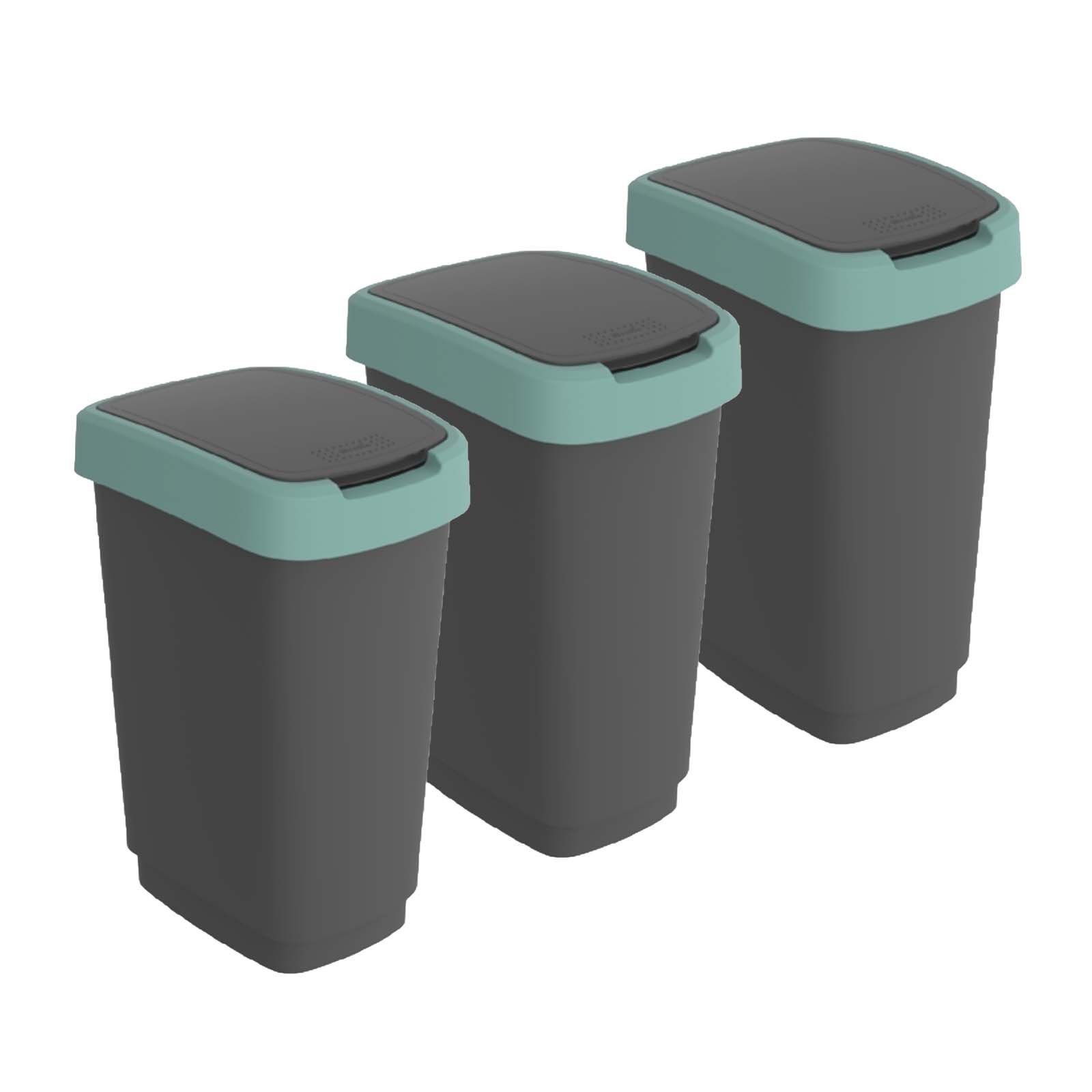 Mülleimer Twist Mülleimer 25l mit Deckel, Kunststoff (PP) BPA-frei