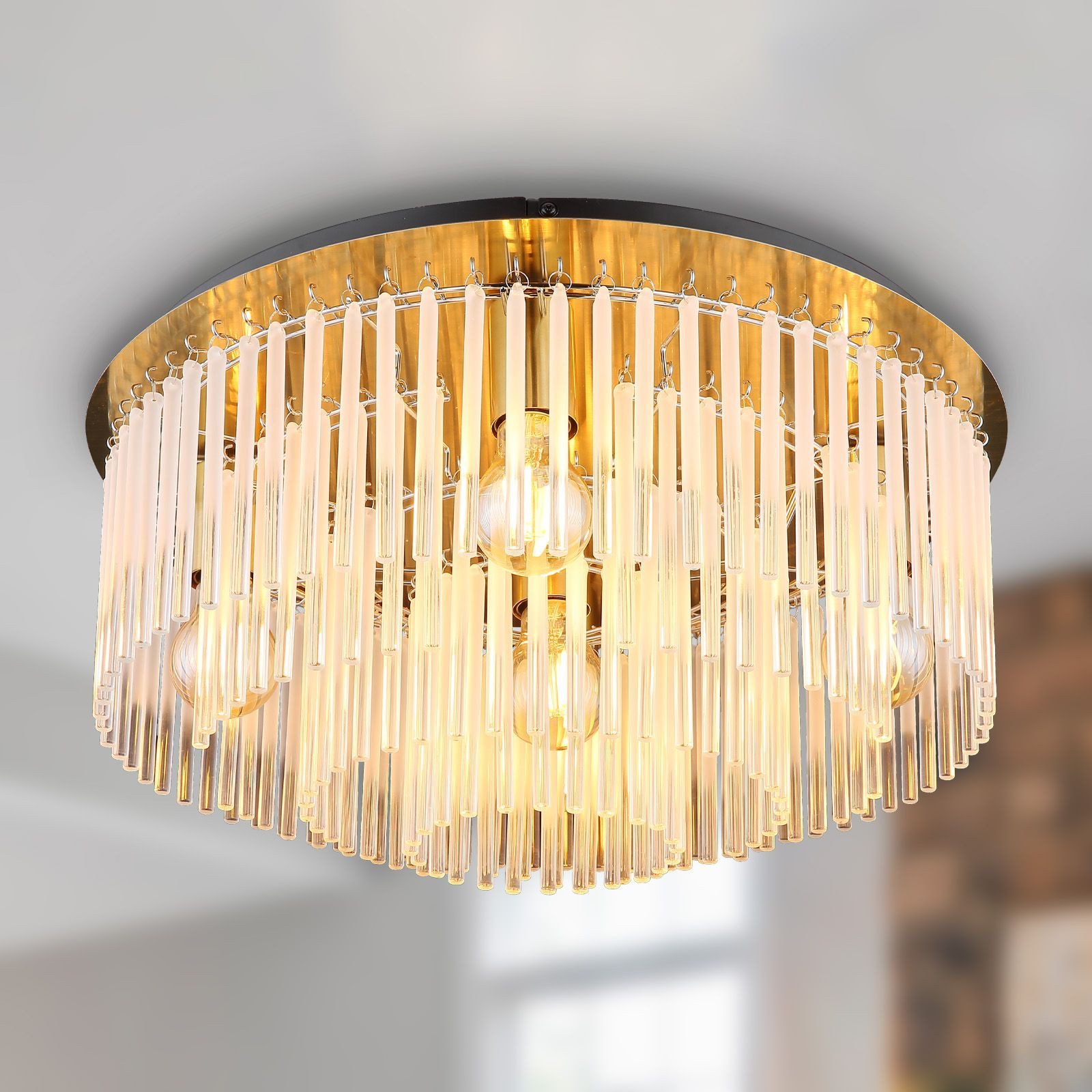 bmf-versand Deckenleuchte Deckenleuchte Wohnzimmer Kristall Deckenlampe günstig online kaufen