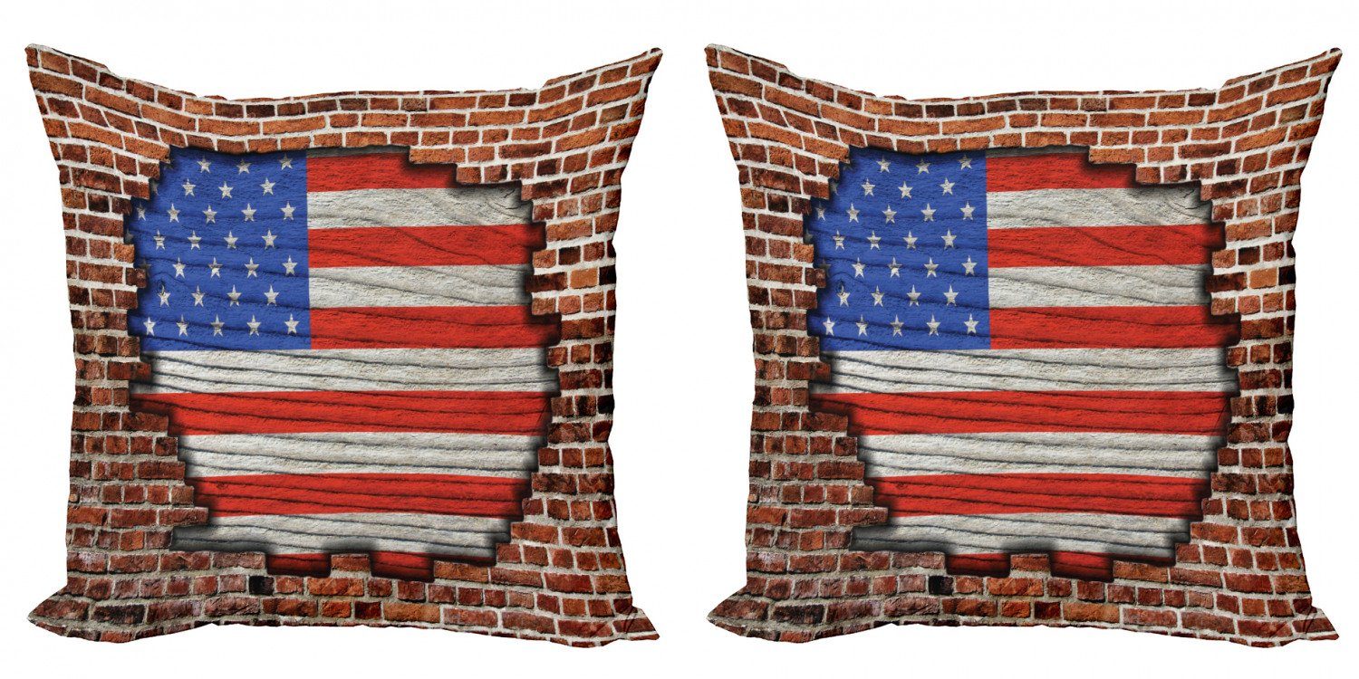 Doppelseitiger Modern Digitaldruck, Staaten Flag Kissenbezüge Vereinigte von Stück), Accent Abakuhaus National (2 Amerika American