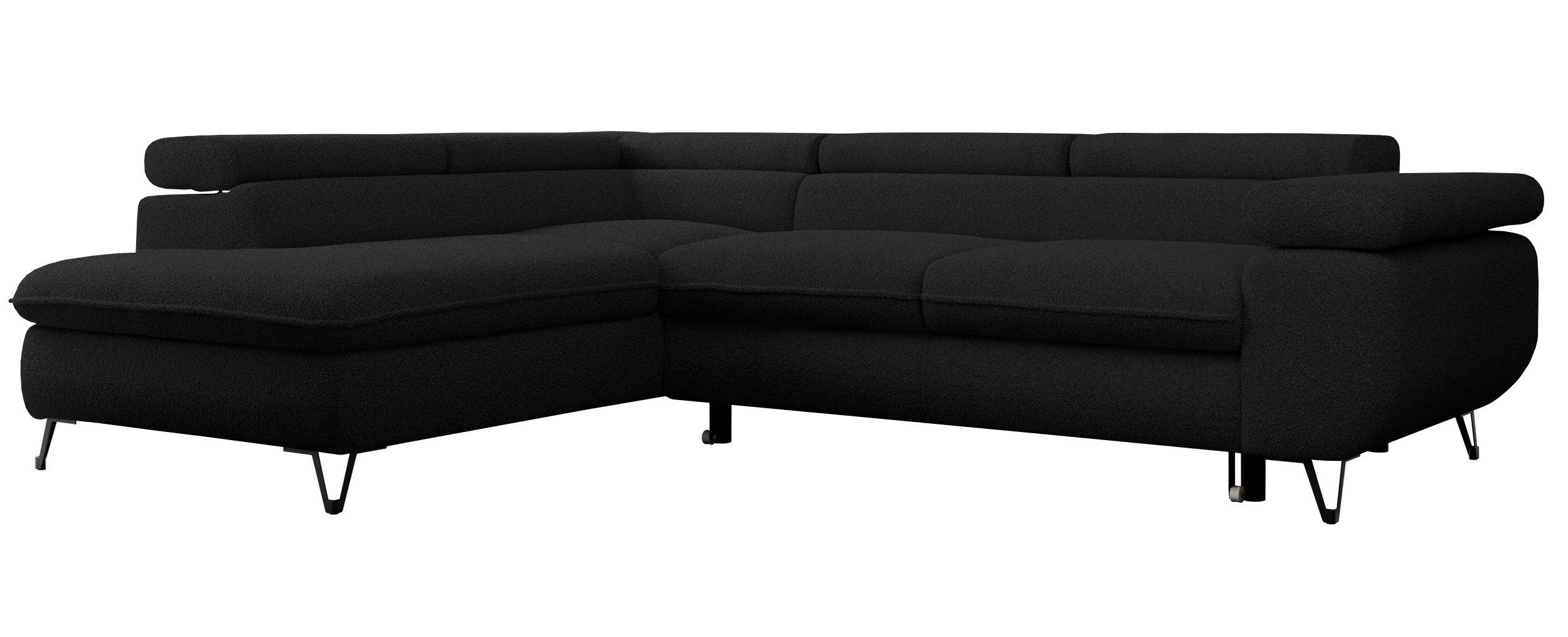 MKS MÖBEL Ecksofa PEDRO L, Set, HR35-Schaum, Metallbeinen, Wellenfedern, L- günstig online kaufen