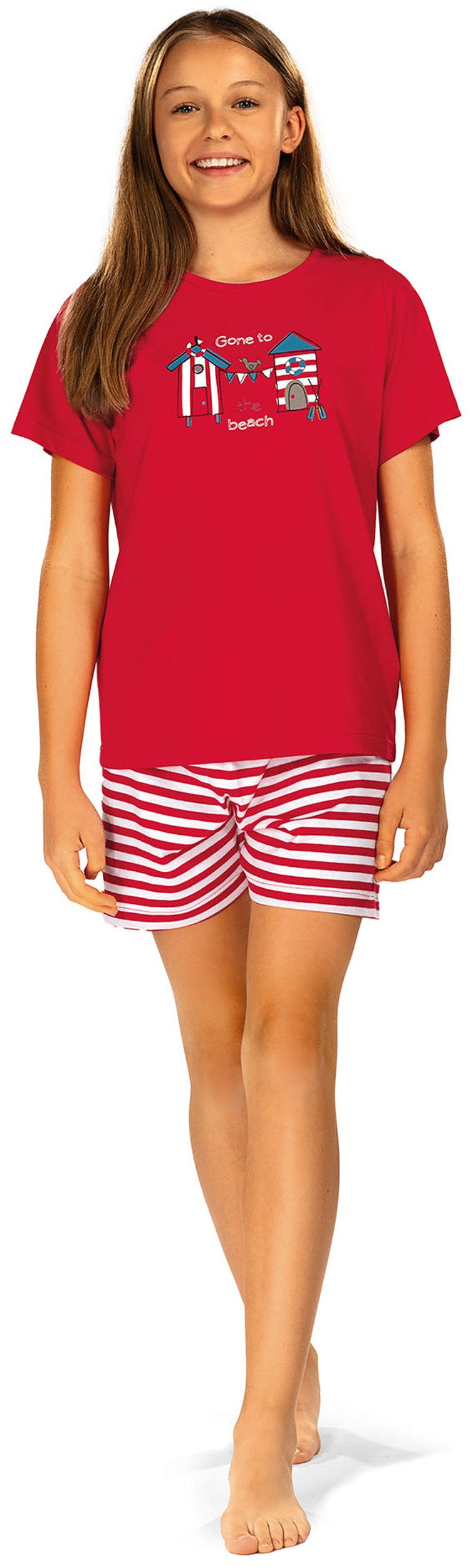comtessa Schlafanzug Comte Kids (Set, 2 tlg., 2-teilig) Mädchen Pyjama Shorty Kurzarm Baumwolle