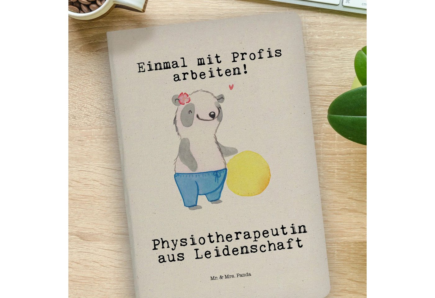 Thumbnail - Mr. & Mrs. Panda Notizbuch Physiotherapeutin Leidenschaft - Transparent - Geschenk, Notizbuch A4 Mr. & Mrs. Panda, Premi...