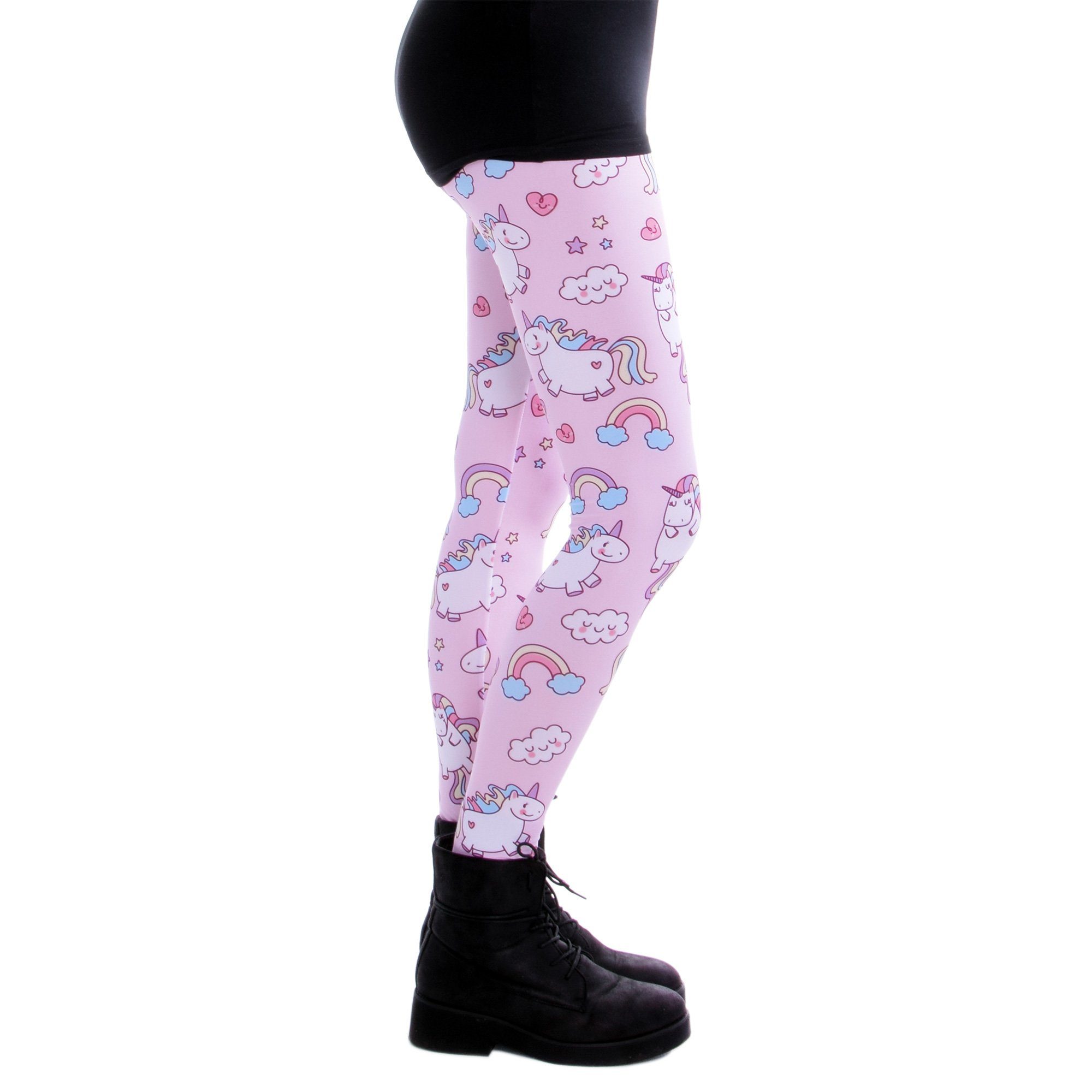 cosey Leggings Unicorn Line Leggings, Einhörner Leggings (Einheitsgröße S-L) Einhörner Pink