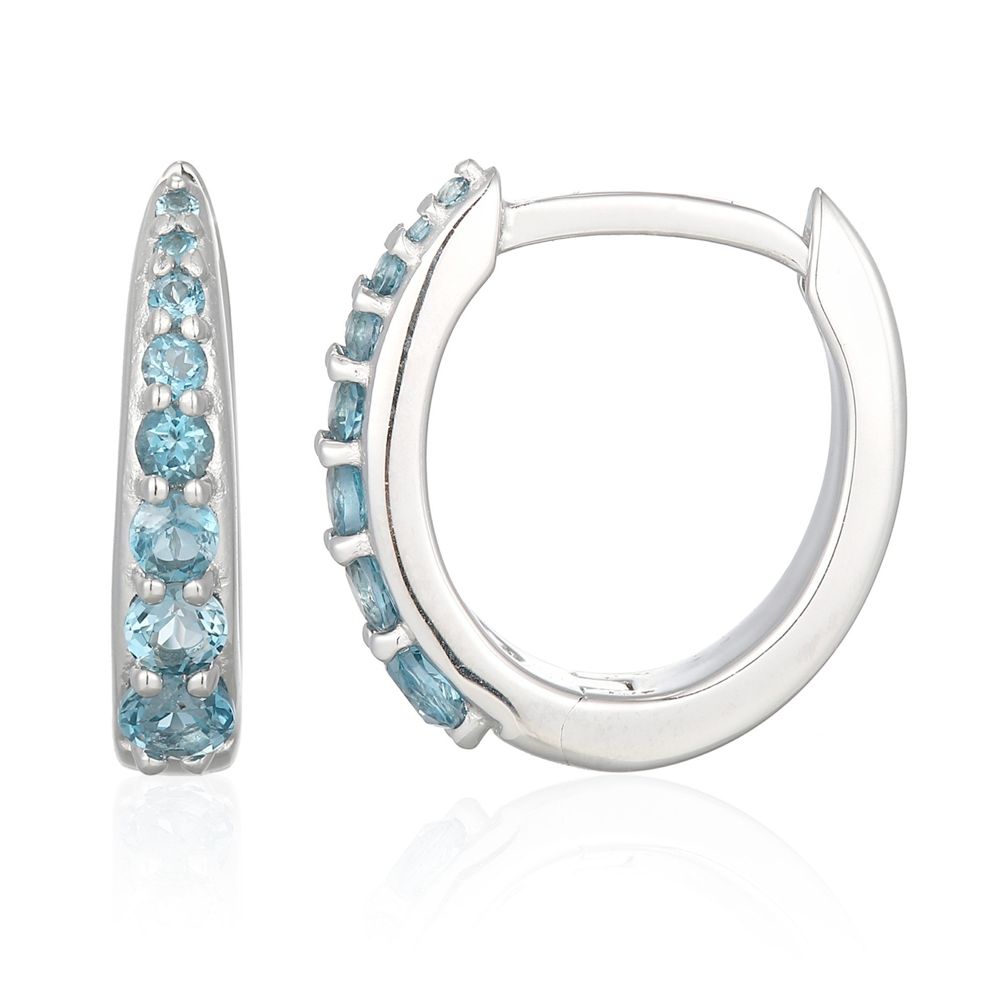 Cavill Ohrring-Set Ohrringe aus Silber mit London-Blue-Topas (2-tlg)