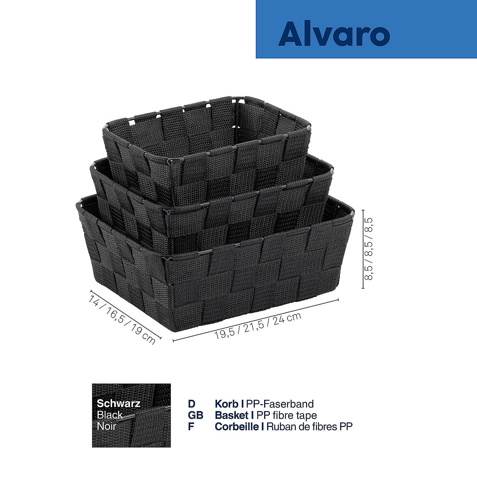 kela Aufbewahrungskorb Alvaro, ineinander stapelbar günstig online kaufen