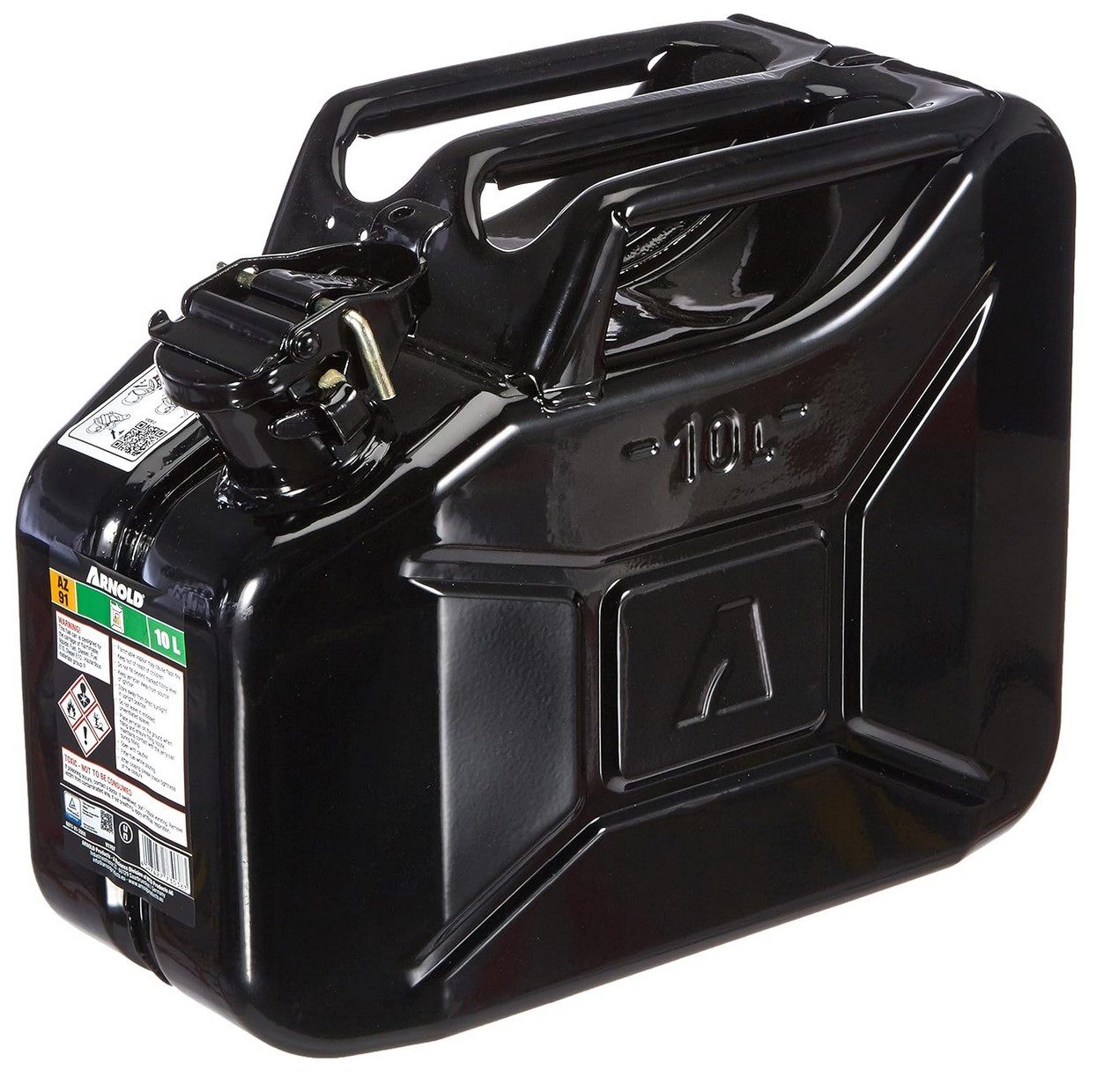 Arnold Benzinkanister ARNOLD 6011-X1-2001 Metall-Kraftstoffkanister 10 Ltr, schwarz