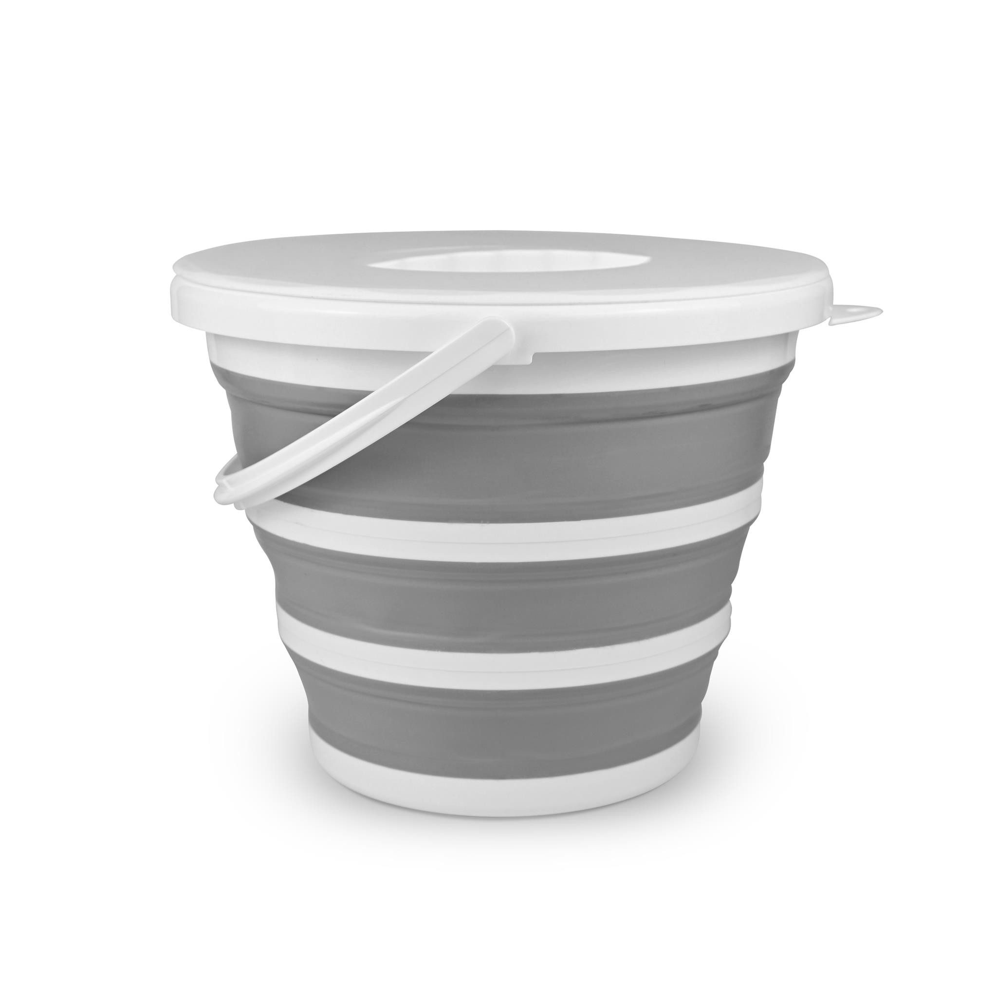 Platinet Picknickkorb Faltbarer Camping Eimer Tragbare Lösung mit Deckel