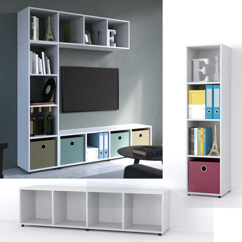 Vicco Raumteiler Ludus, Weiß, 36 x 145 cm, Drehbar günstig online kaufen