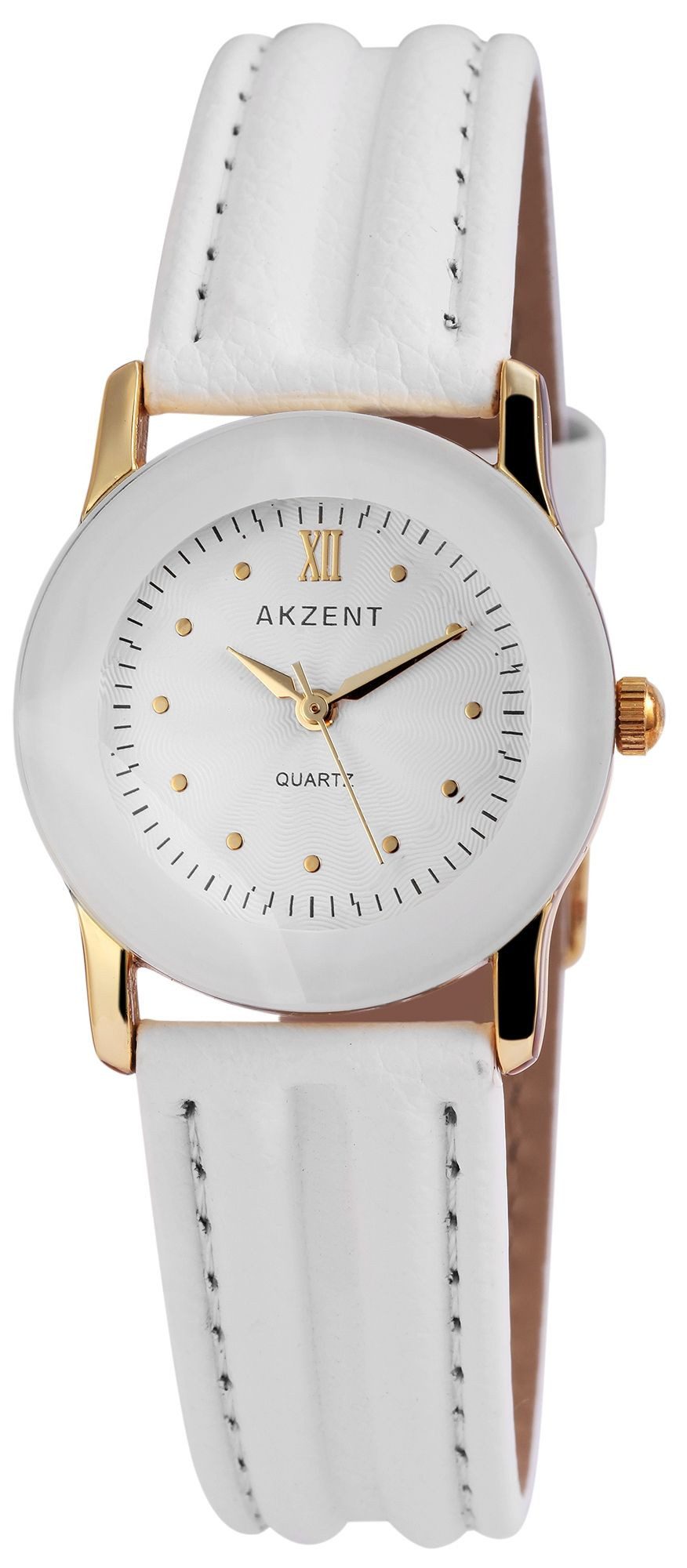 AKZENT Quarzuhr SS7902100012 Akzent Damenuhr mit Lederimitationsarmband