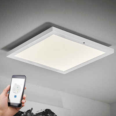 MeLiTec LED Deckenleuchte D115, LED fest integriert, Warmweiß bis kaltweiß, LED, Smart Home, Leuchte, Deckenleuchte, Wandlampe, Tuya, 30x30 cm, weiß