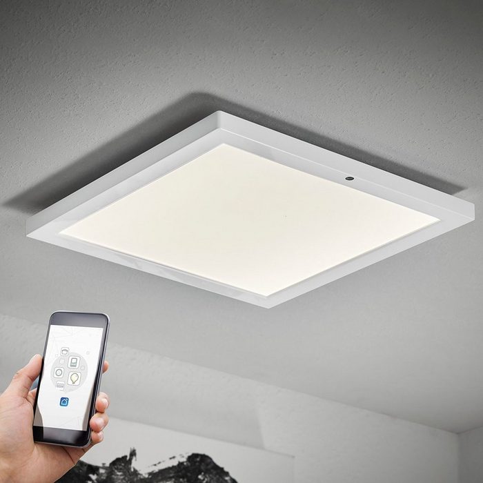 MeLiTec LED Deckenleuchte D115 LED Smart Home Leuchte Deckenleuchte Wandlampe Tuya 30x30 cm weiß