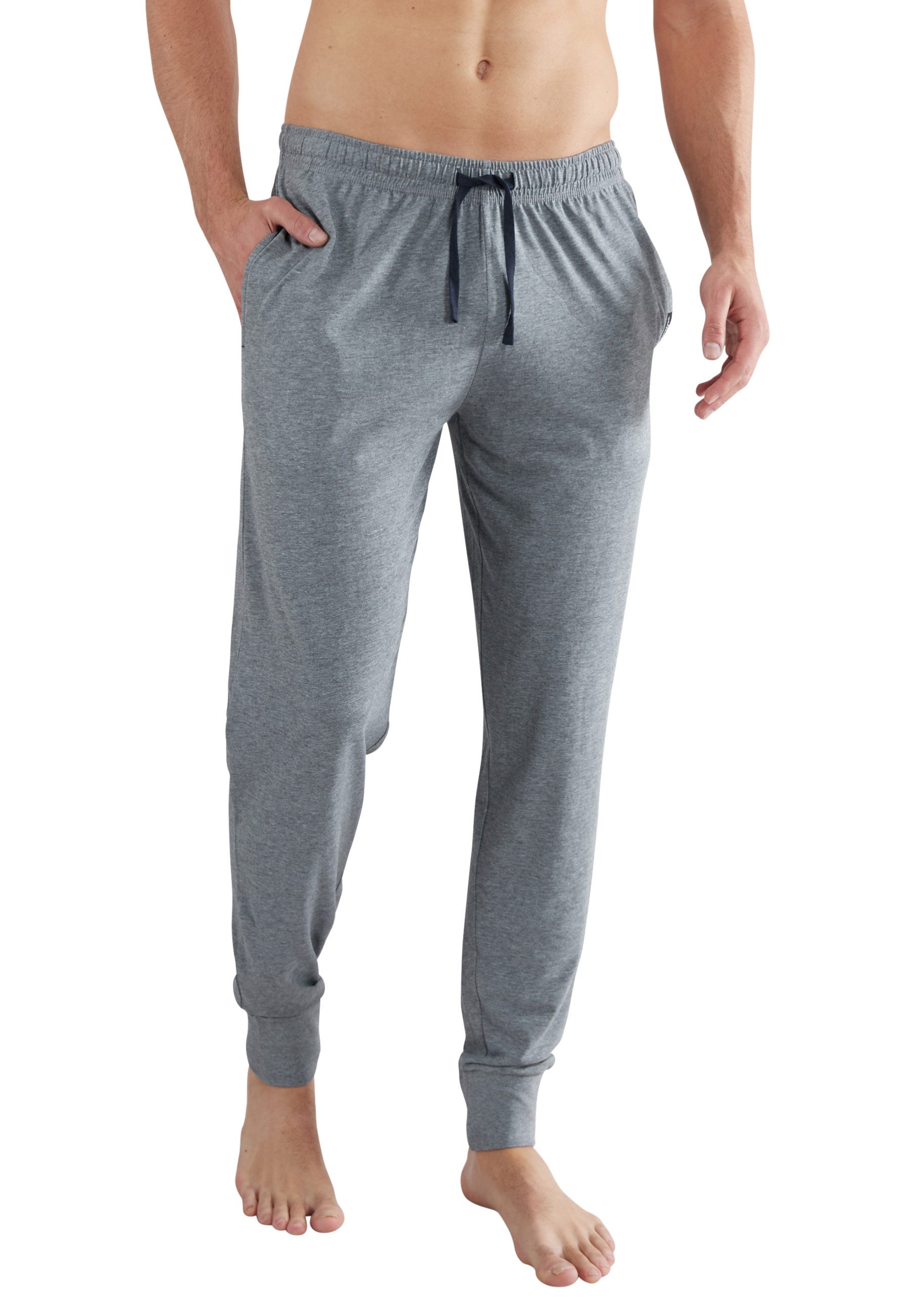 GÖTZBURG Schlafhose GÖTZBURG Herren Lange-Hose grau uni (1-tlg) günstig online kaufen