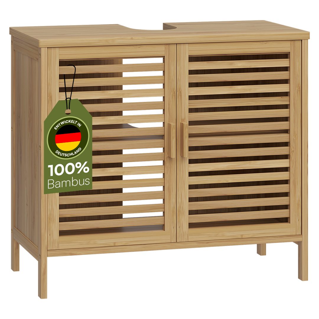 Bellamio Waschbeckenunterschrank Newa (Spar-Set, 2-St) aus natürlichem Bamb günstig online kaufen