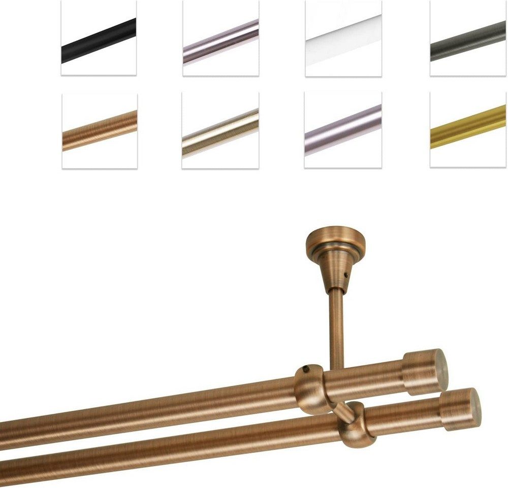MDEKOR Gardinenstange Vorhangstange 19mm, 2-läufig, 2-läufig günstig online kaufen