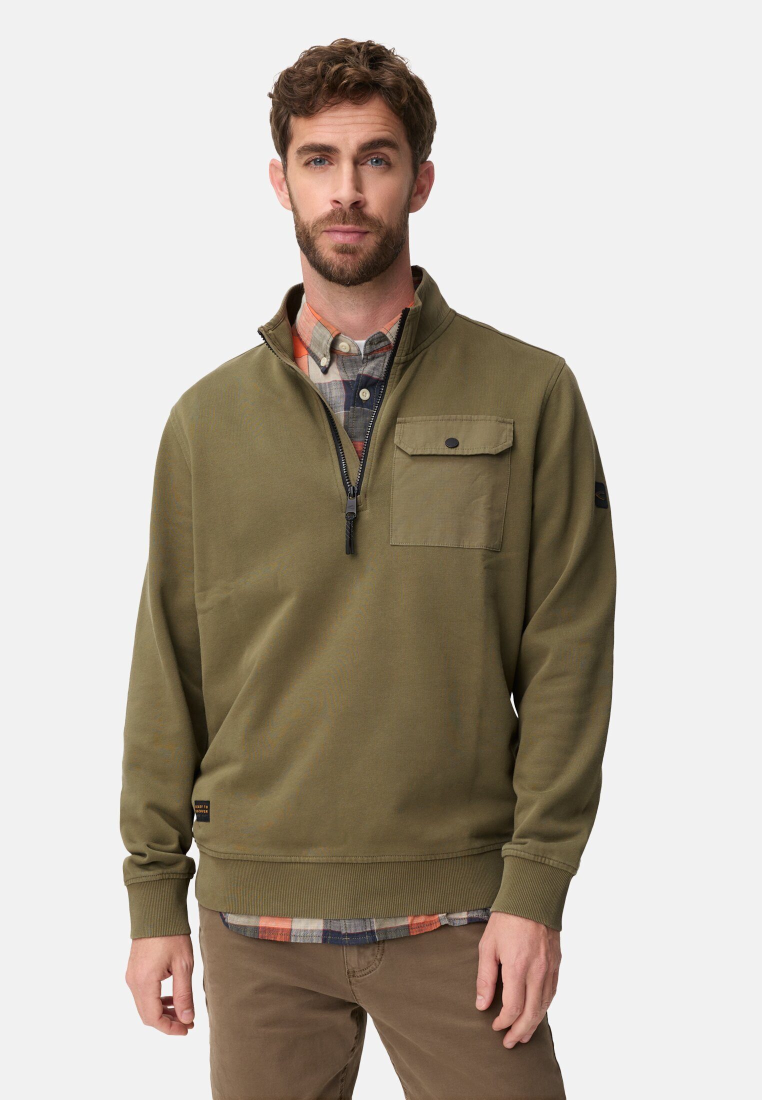 camel active Troyer mit reflektierenden Details Langarm Troyer (1-tlg) Reflektierende Details