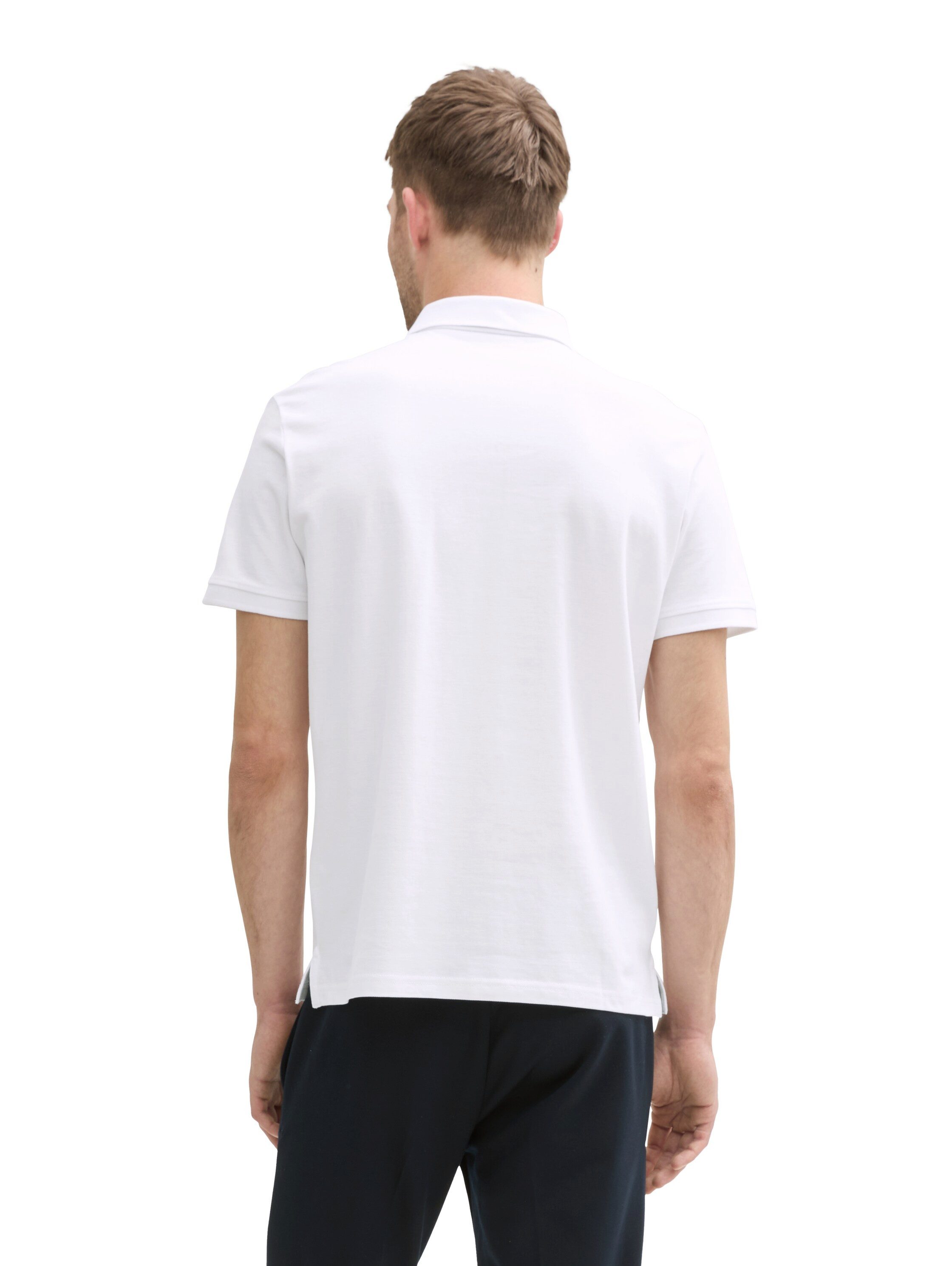 TOM TAILOR Poloshirt mit farblich hervorgehobener Knopfleiste