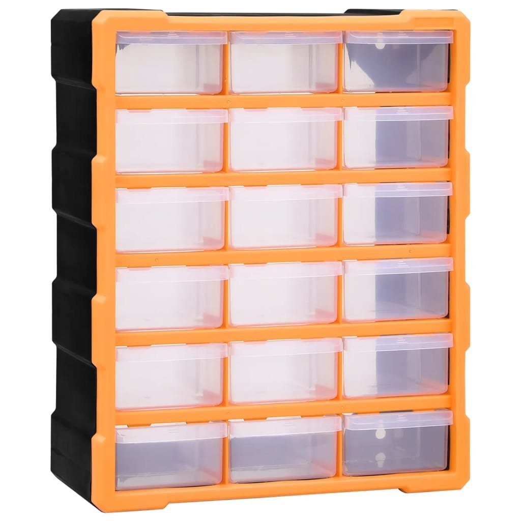 vidaXL Werkzeugbox Multi-Schubladen-Organizer 18 Schubladen 38x16x47 cm (1 St)