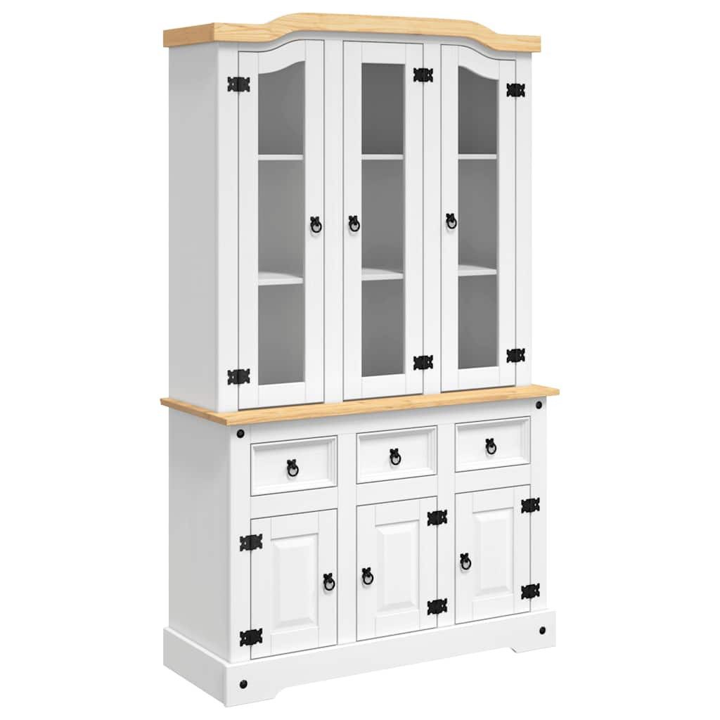 vidaXL Highboard Highboard Corona 112x43x191,5 cm Massivholz Mexikanische Kiefer (1 St)