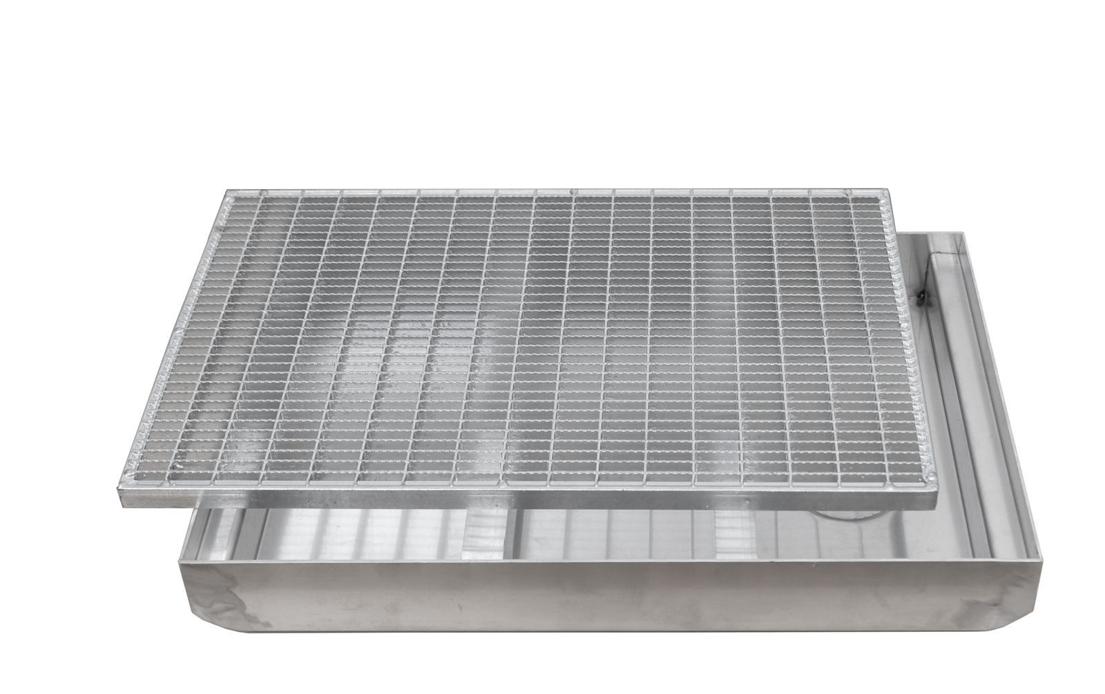 Fußmatte Gleitschutz Gitterrost MW 30/10 + Aluminium Bodenwanne