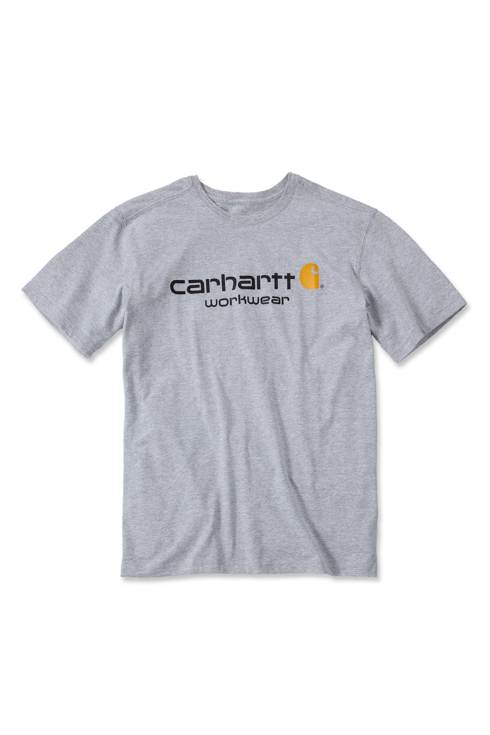 grey T-Shirt T-SHIRT S/S Carhartt CORE heather LOGO (1-tlg)