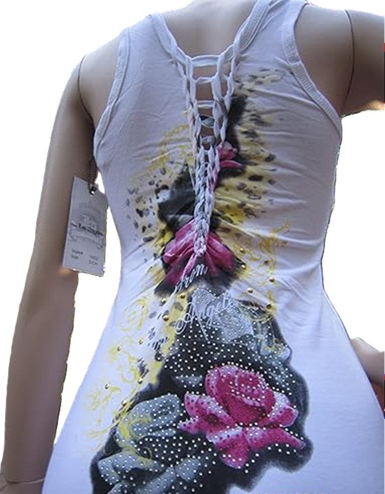 Koucla Longtop mit cut outs Strass und gold Nieten auch als Mini Kleid tragbar