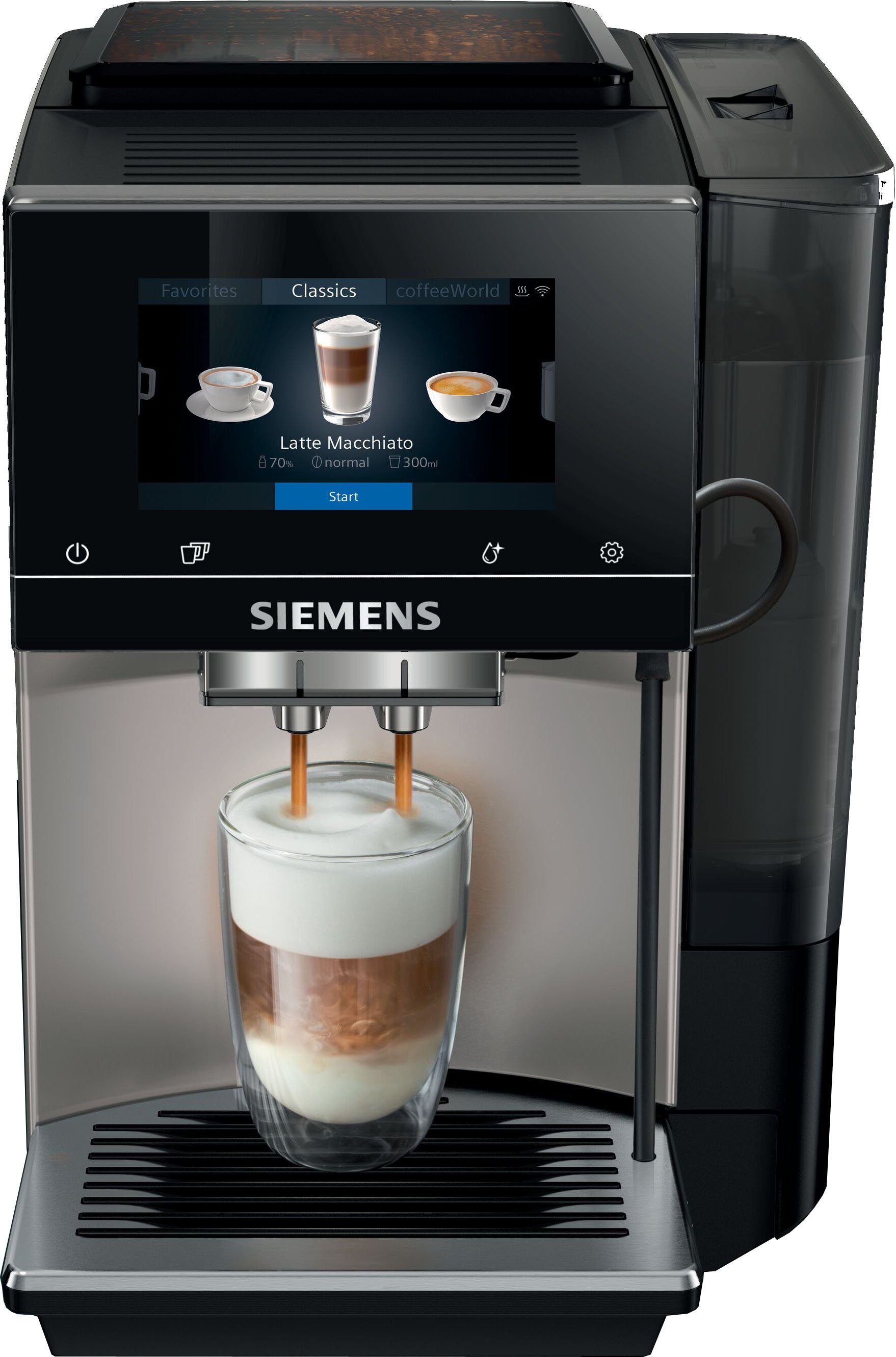 SIEMENS Kaffeevollautomat EQ.700 classic TP705D01, Full-Touch-Display, Milchsystem-Reinigung intuitives automatische