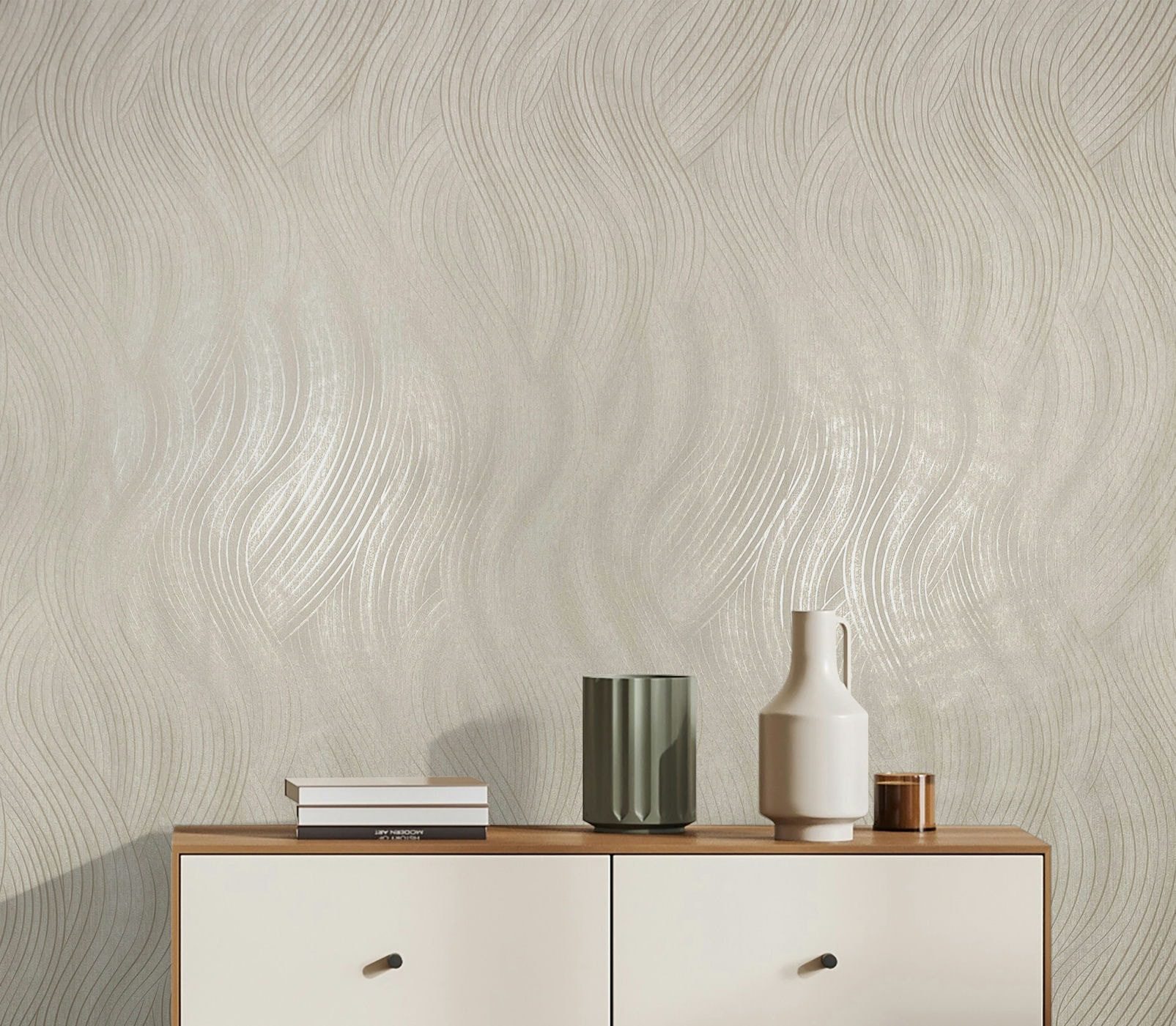 Marburg Vliestapete Tapete Wavy Stripes, geprägt, geometrisch, moderne Vlie günstig online kaufen