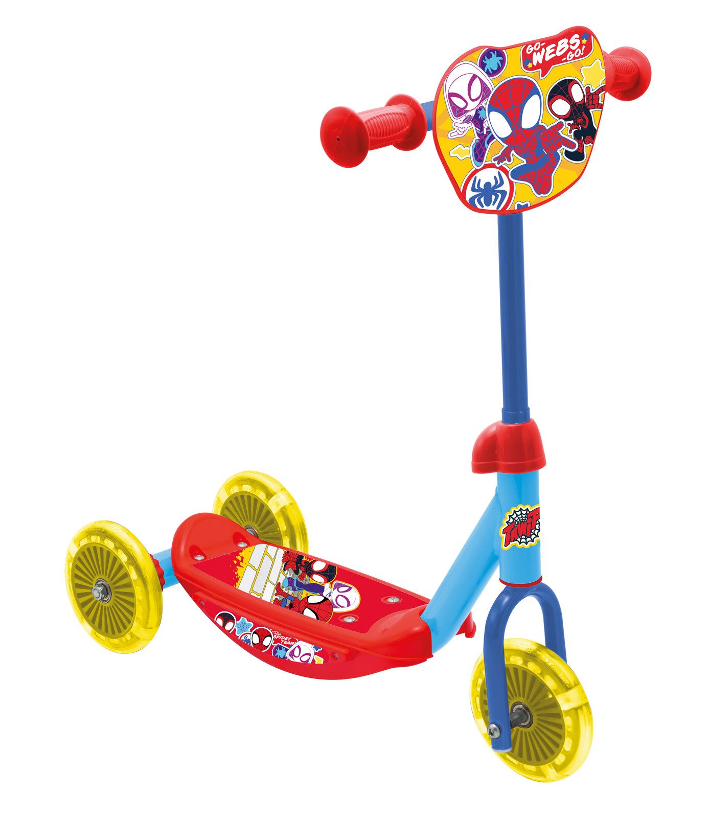 Dreiradscooter Spidey 3-Rad Baby Scooter, Verstellbar, Mit Rutschfester Plattform