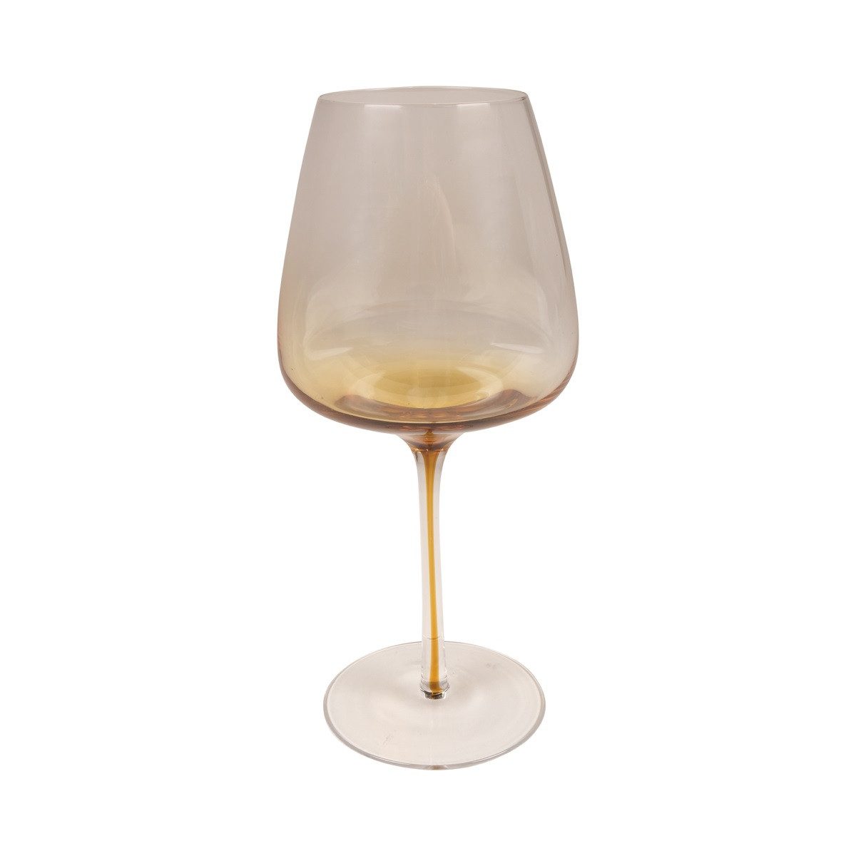INNA-Glas Weinglas EDELMIRA, orange-braun-klar, 23 cm, Ø10 cm