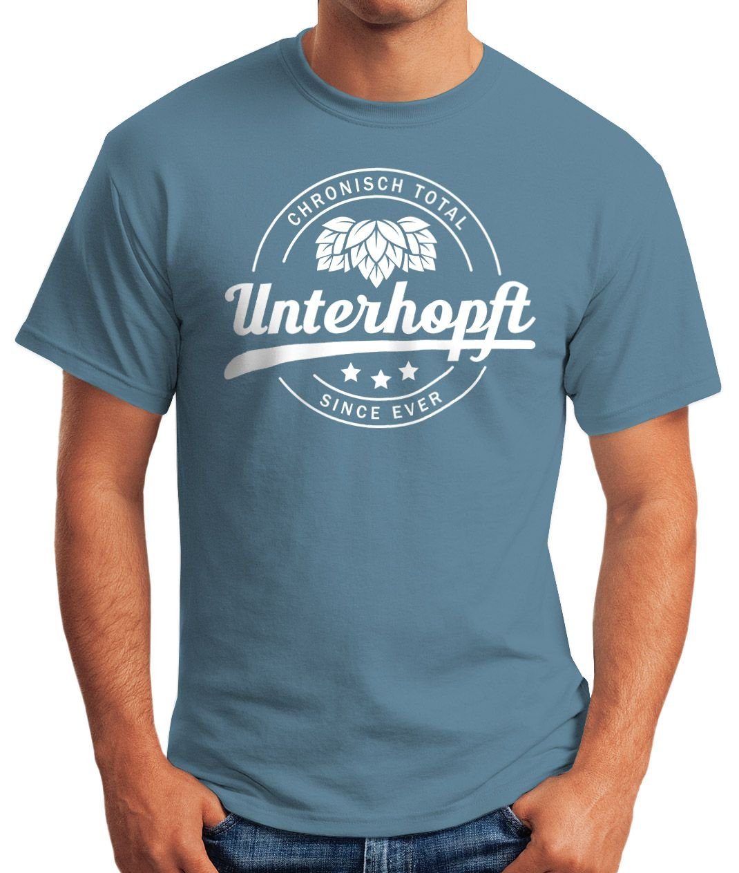 MoonWorks Print-Shirt Chronisch Unterhopft Total Herren günstig online kaufen
