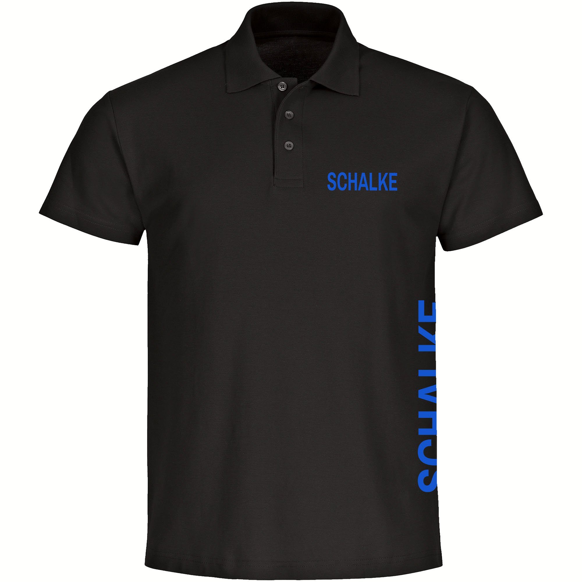 multifanshop Poloshirt Schalke - Brust & Seite - Polo