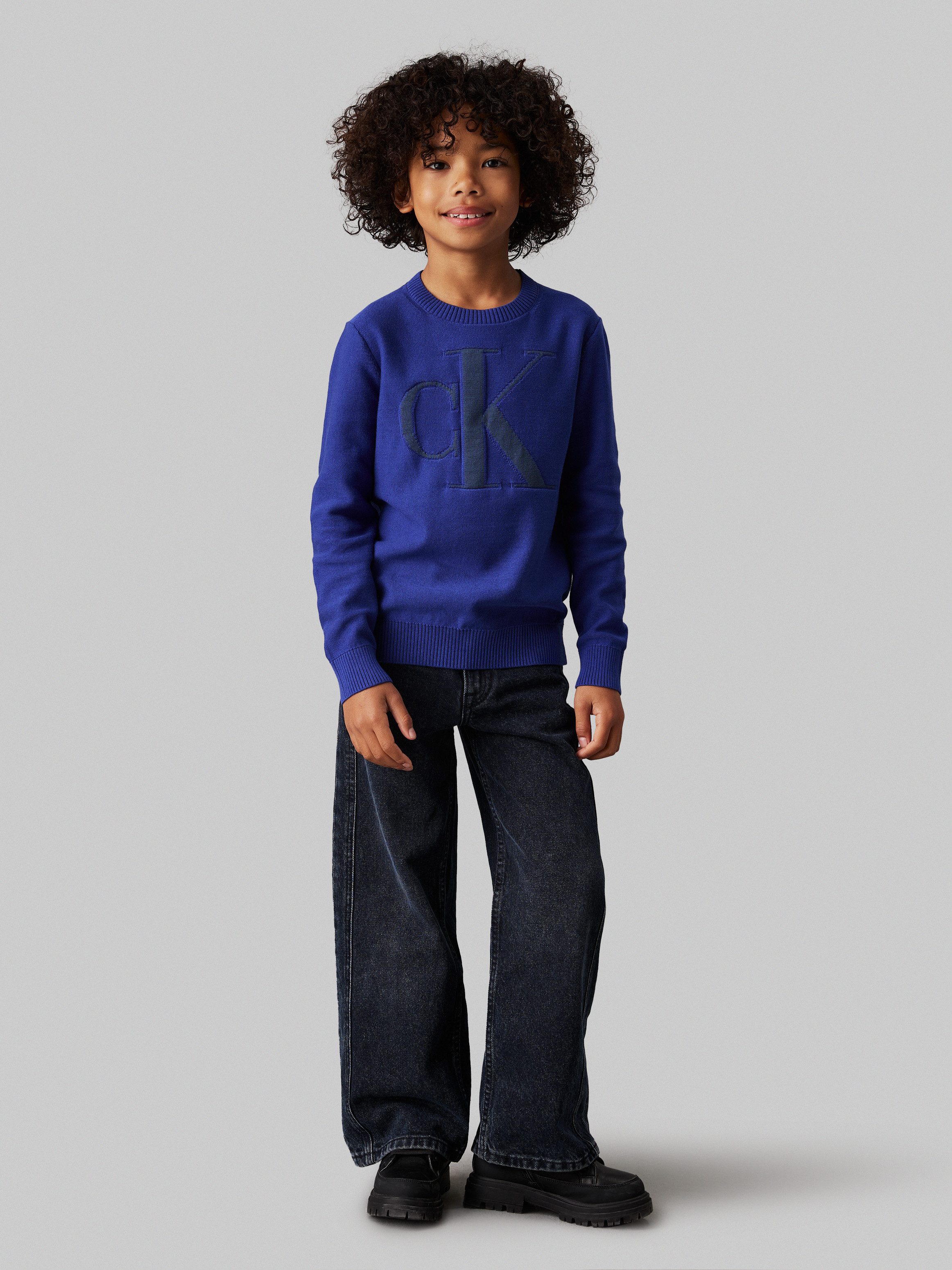 Calvin Klein Jeans Rundhalspullover Monogram Reg. günstig online kaufen