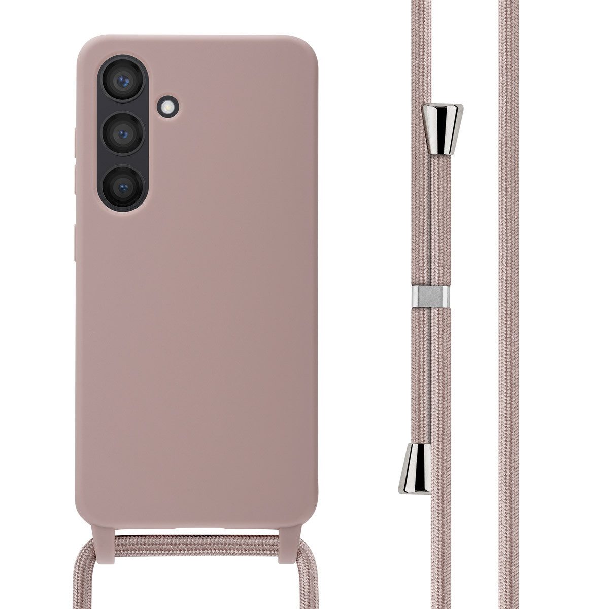 imoshion Handyhülle imoshion SilikonHülle mit Band Samsung Galaxy S24 - Sand Pink