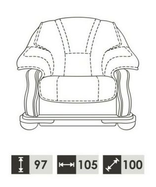JVmoebel Sofa Garnitur 3+1 Sitzer Couch Sitz Polster Garnituren Set, Made in Europe