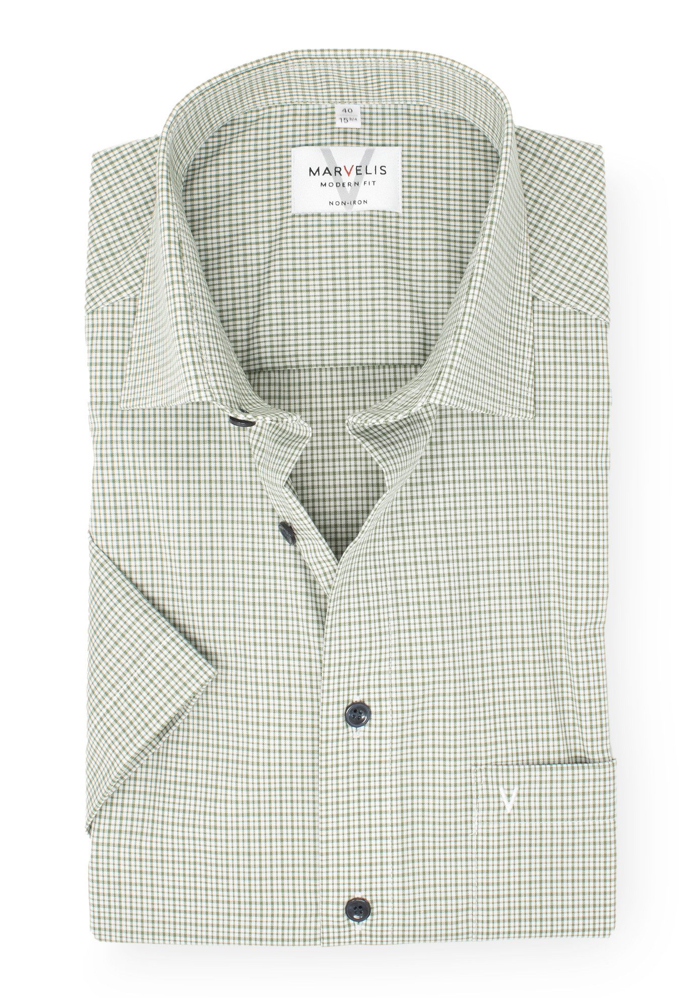 MARVELIS Kurzarmhemd Modern Fit normale, leicht günstig online kaufen