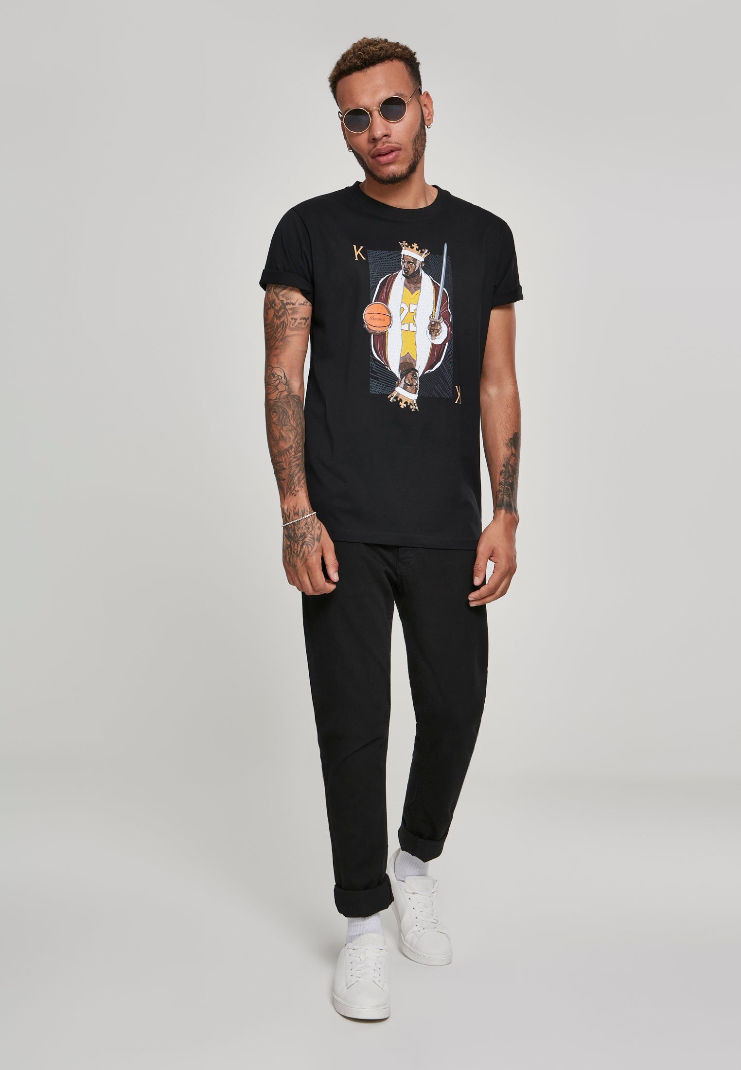 LA Tee Mister MT842 black King James Print-Shirt