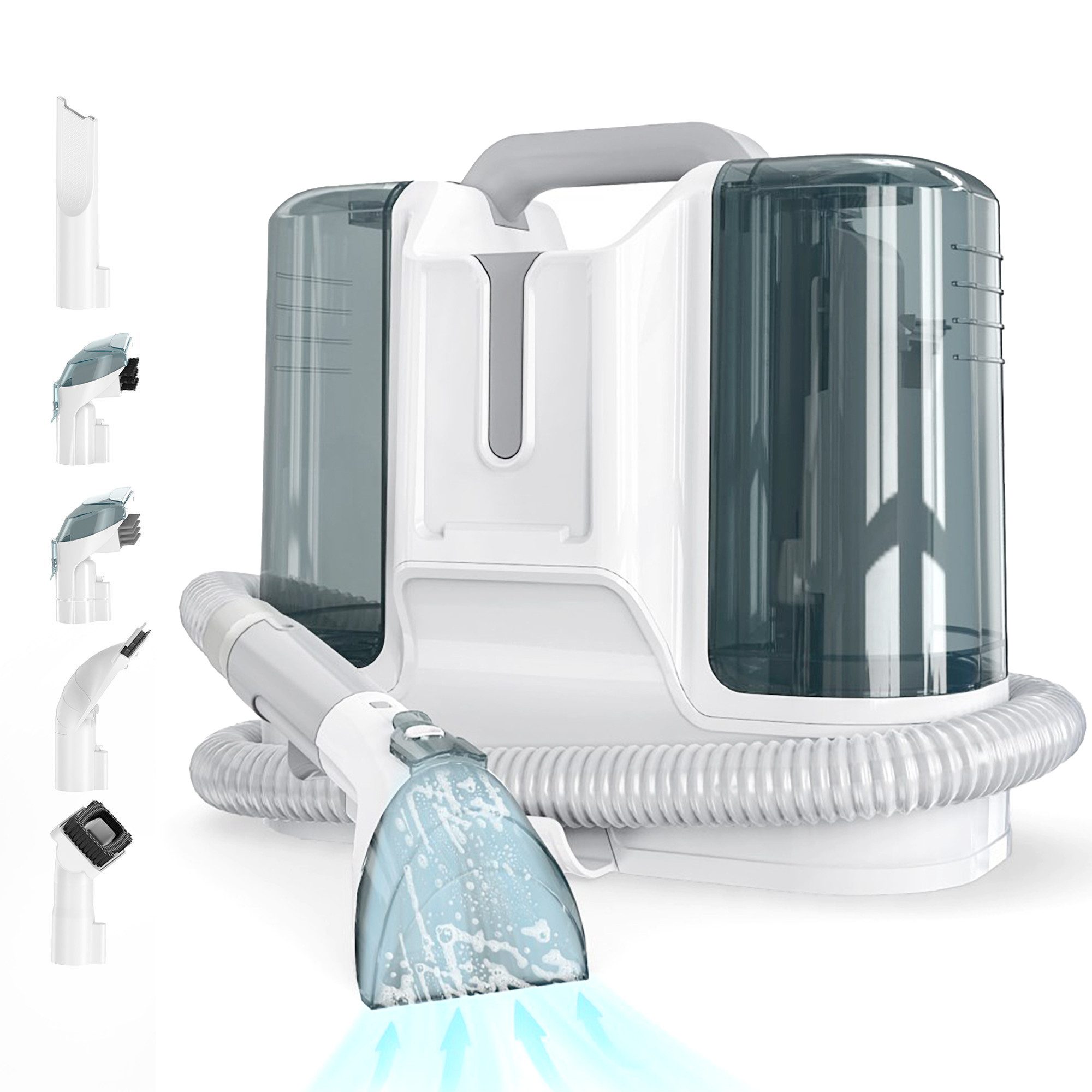 ibettertec Teppichreinigungsgerät Polsterreiniger Gerät, Geeignet für Sofas,Teppiche, 450W,11000Pa,1.8L