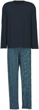 CALIDA Schlafanzug Relax Imprint Basic Nachtwäsche, Comfort Fit, lange gestreifte Hose