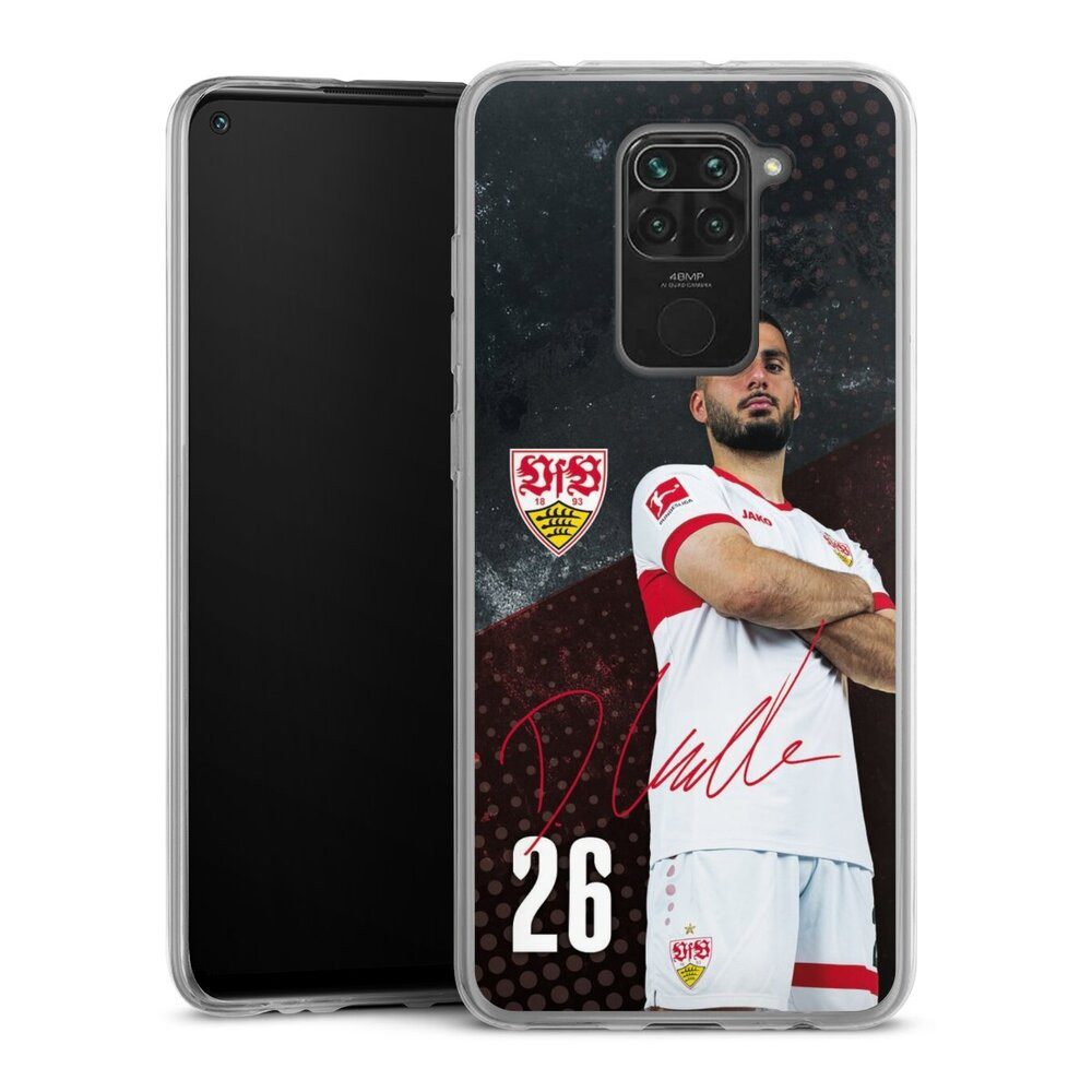 DeinDesign Handyhülle VfB Stuttgart Deniz Undav Offizielles Lizenzprodukt Deniz Undav 24/25, Xiaomi Redmi Note 9 Slim Case Silikon Hülle Ultra Dünn Schutzhülle