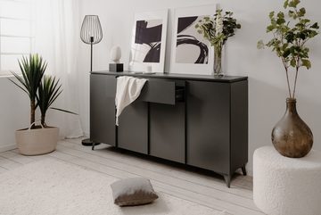 freiraum Sideboard Bertrix, in Schiefer dunkel / anthrazit - 177x92x40cm (BxHxT)