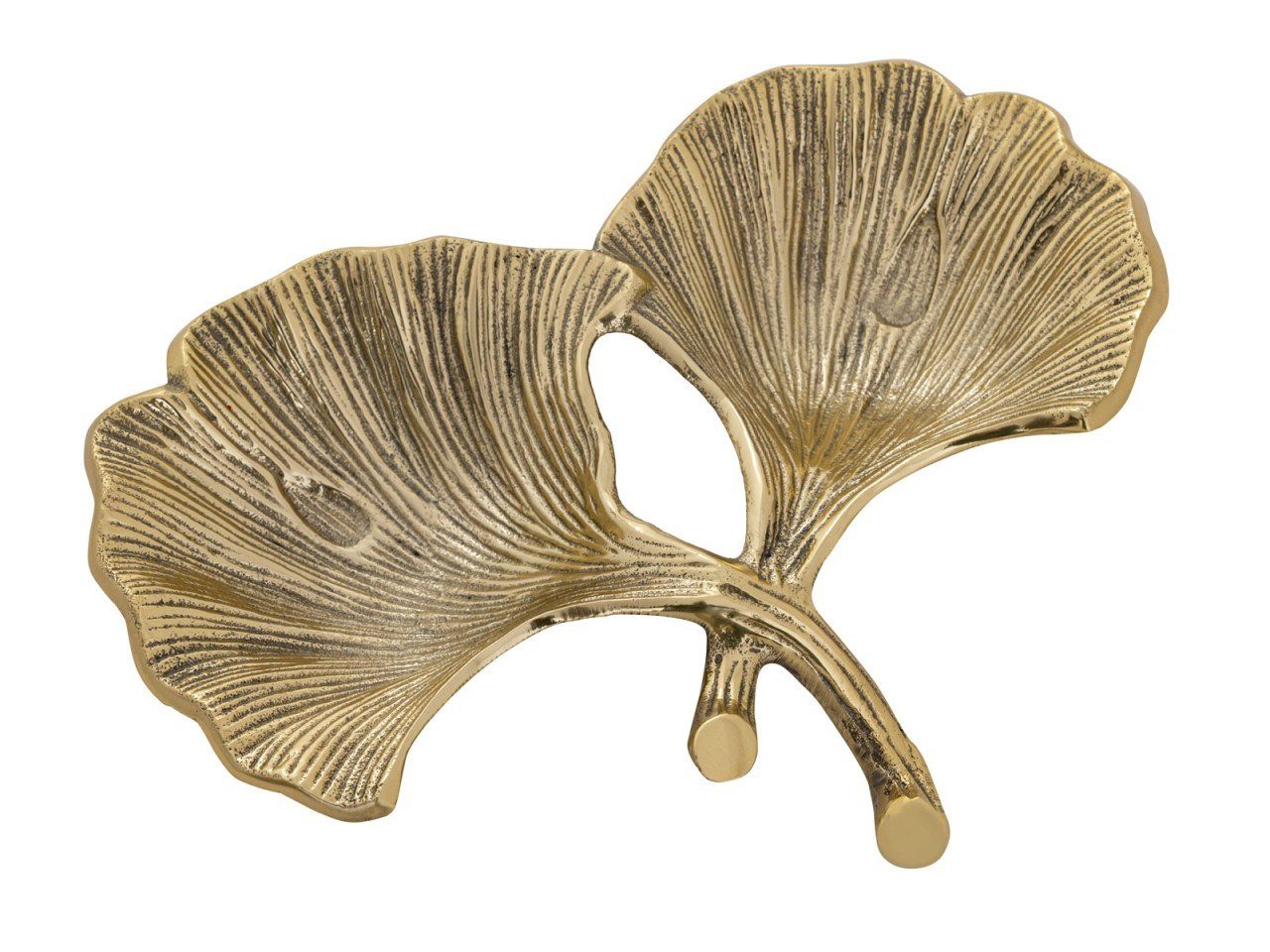 soma Dekoschale Dekoschale Schale Aluminium Ginkgo 2 Blatt gold o. silber B günstig online kaufen