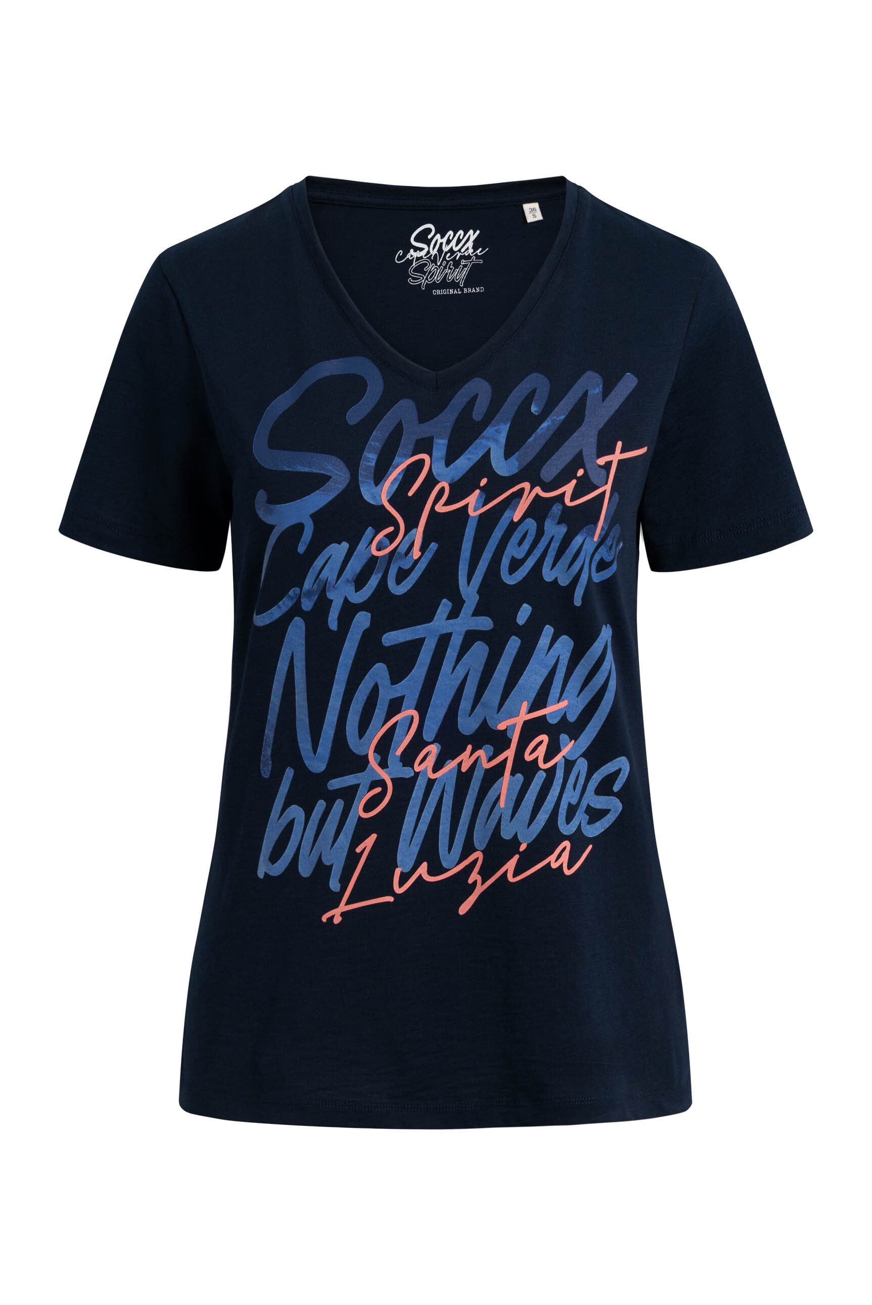SOCCX V-Shirt aus Baumwolle