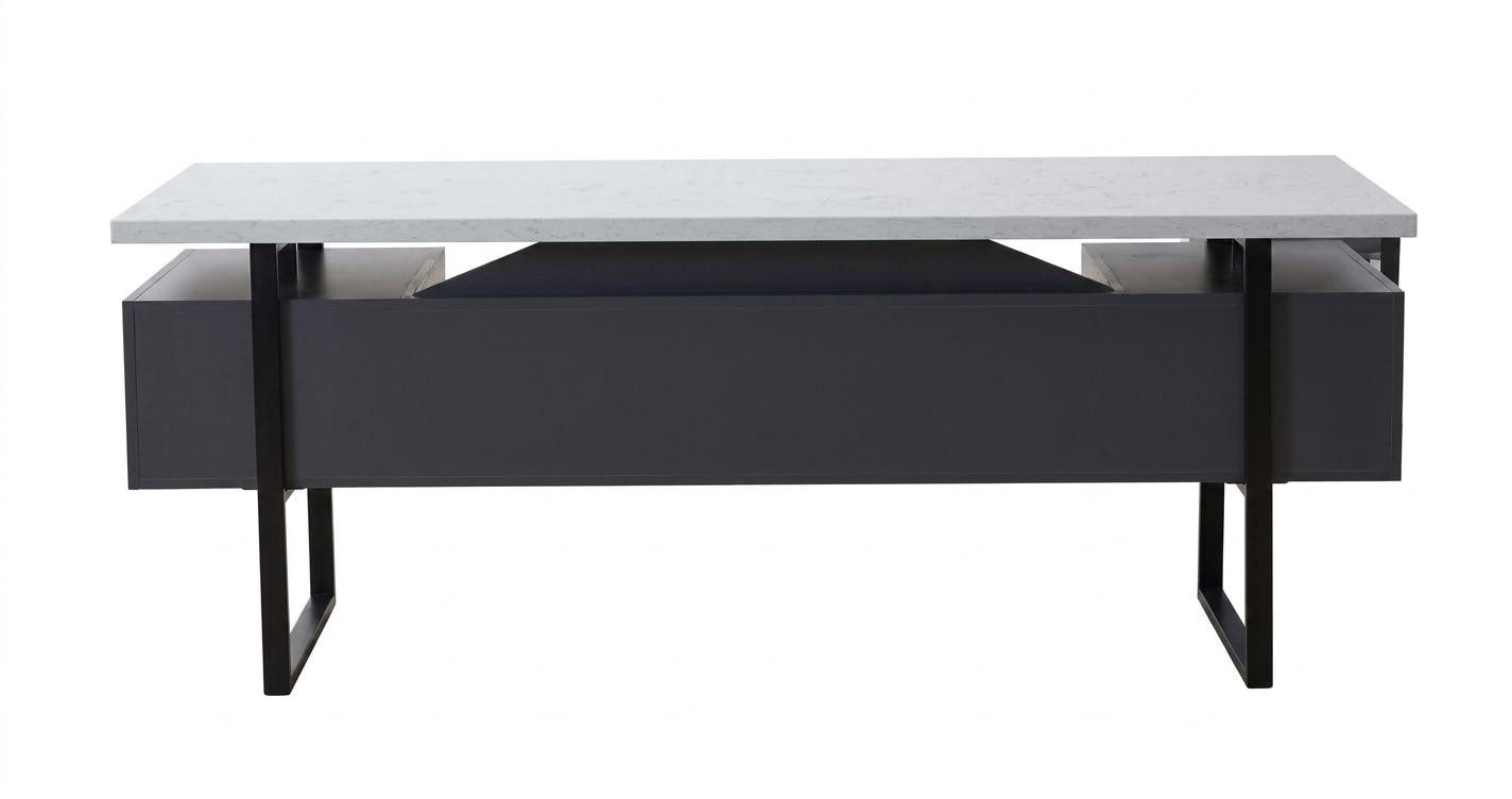 JVmoebel Schreibtisch Weiß-grauer Schreibtisch mit Schubladen modern Arbeitszimmer, Made in Europa