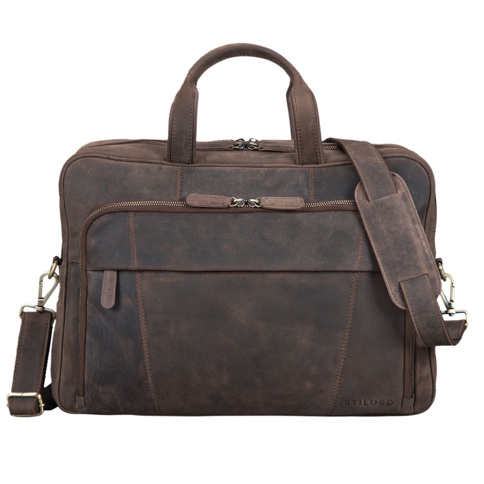 STILORD Laptoptasche "Jaron" Vintage Ledertasche Leder Herren Damen