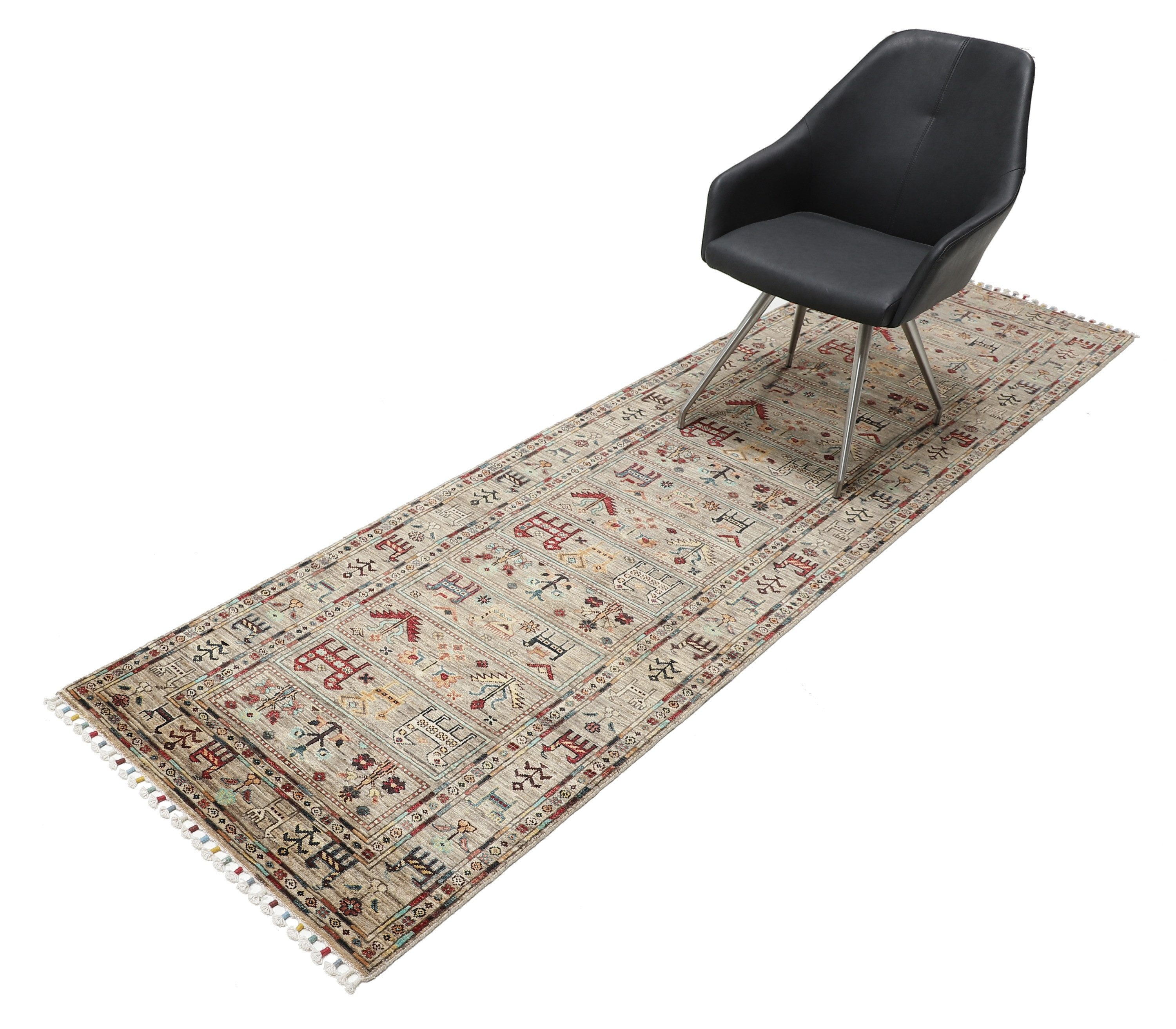 Carpet Avenue Teppich Ziegler Shabargan 310x81, Läufer, Höhe: 7 mm