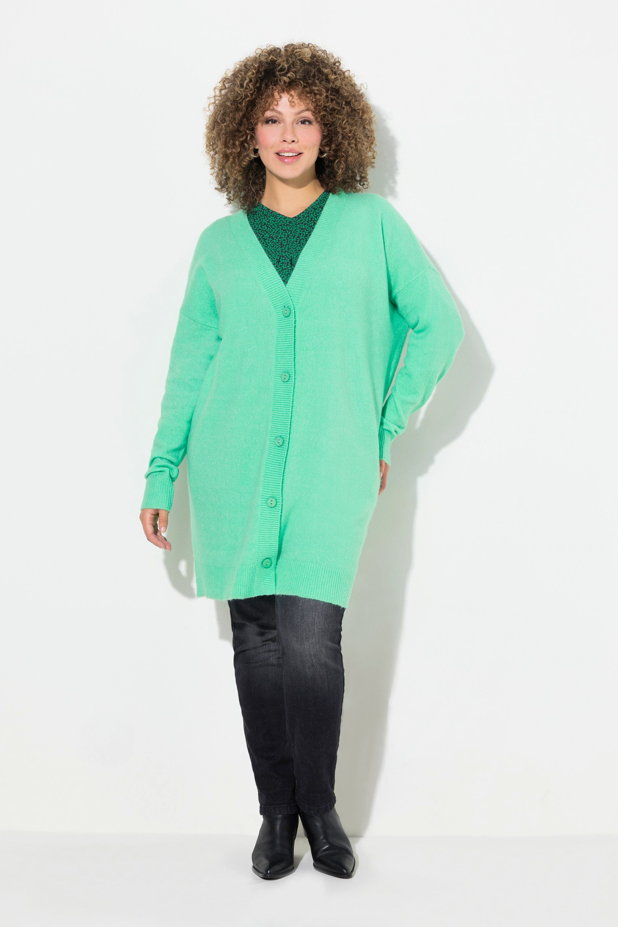 Ulla Popken Strickjacke Strickjacke Boxy Fit günstig online kaufen