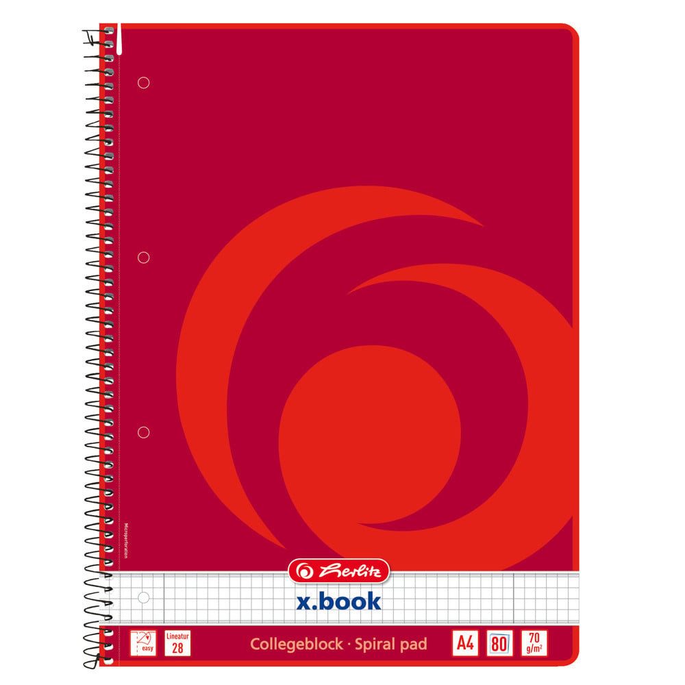 Herlitz Collegeblock herlitz Collegeblock A4 70g/m² 80 Bl kariert Rand